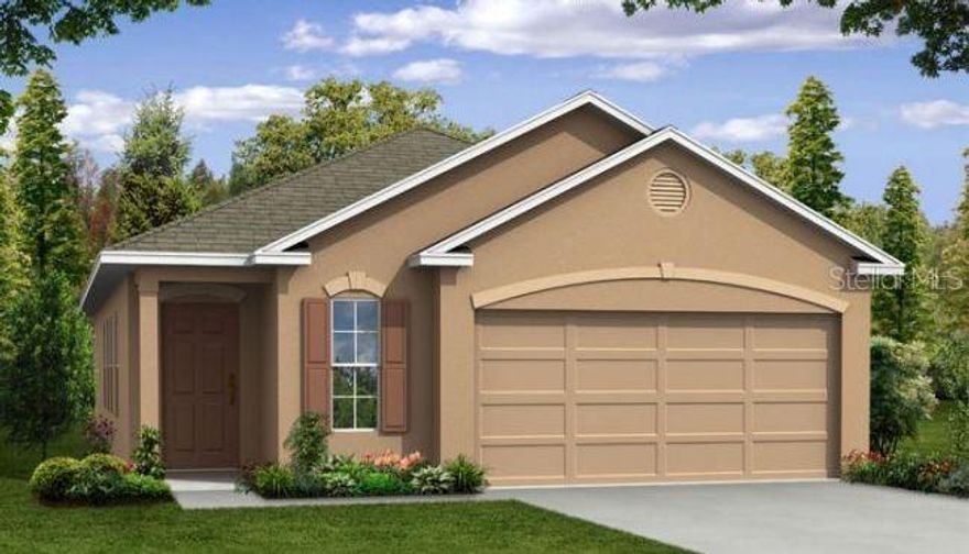 Brand new builder owned 3/2 spec home with estimated completion date of March 2022. CBS
construction with full builder warranties. Terrific plan featuring large great room, two car garage, crown molding,
extensive ceramic tile flooring, SS appliance package, blinds, 10x 18 screened porch and much, much more. ;Water: City