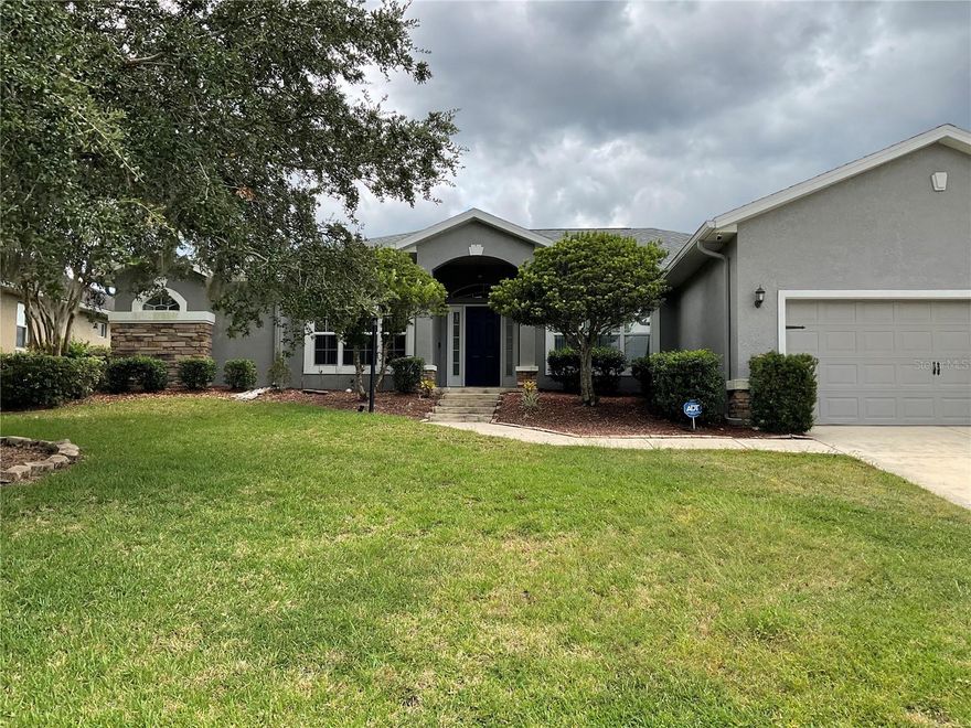 Wonderful home for rent in SW Ocala - great location - convenient to restaurants, shopping, doctors/hospitals, and the interstate. Great room plan with 3/2 split PLUS separate office and dining room. Wonderful screen enclosed back porch overlooking fenced backyard. Nice, gated neighborhood with community pool. Newer paint and carpet - ready for new tenant. No pets and no smoking.