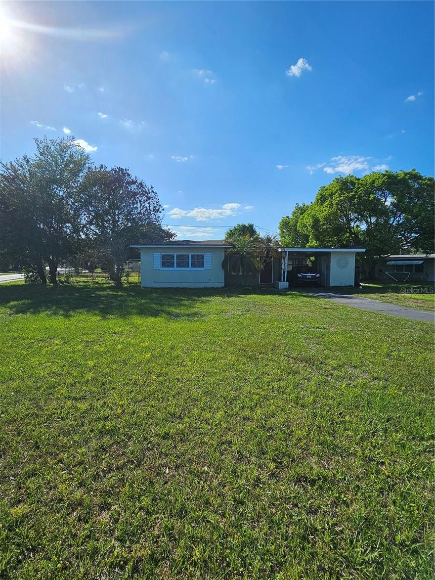 Concrete block 2-bedroom, 1-bathroom home, offering one of the best value opportunities in the market under $240,000. Situated on a corner lot, this property presents excellent potential for expansion or renovation.

The home requires updates, including general clean-up, making it ideal for investors or buyers looking to customize. No HOA or CDD fees.

Conveniently located near major roadways, shopping centers, grocery stores, and dining options.

Sold AS-IS. Showings are recommended prior to submitting an offerting. Room dimensions are approximate and should be independently verified.

Sale is contingent upon the sellers successfully closing on their replacement property.