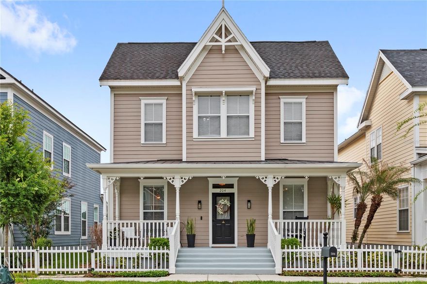 204 Norfolk Street in Celebration is one of those homes where the updates actually matter and you don’t have to guess what’s been done or when.
Built by David Weekley Homes, this 4 bedroom, 3 bath home with an additional office/flex space sits at 2,335 square feet and has the kind of layout that just works. The main living areas downstairs have been dialed in over time with travertine and engineered hardwood underfoot, while upstairs keeps it comfortable with Berber carpet.
The kitchen was remodeled in 2010 and still holds up with granite countertops, updated appliances including a 2020 refrigerator, convection double oven, and a wine fridge built in bar area that stays. There’s also an under-sink water purification system already in place. Laundry is handled with a 2017 washer and dryer that convey.
Big-ticket items have been handled: roof replaced in 2018, water heater in 2016, and the HVAC from 2015. The exterior was repainted in 2021 and the interior just refreshed in 2026, so it feels super new and clean. Outside, you’ve got pavers (installed 2007) and a canopy that stays, giving you usable outdoor space covered with flowers and plant life for your own personal garden.
The primary bathroom was just updated in 2025 with a new vanity, lighting, and mirrors, while upstairs the secondary bath stands out with marble floors and a quartz countertop. The primary bath continues that with quartz counters and tile flooring.
Gutters were added early on, and the home has been consistently maintained over time.
Overall, this is a solid Celebration home where the work has been done over time—not rushed—and it shows in how it shines.
