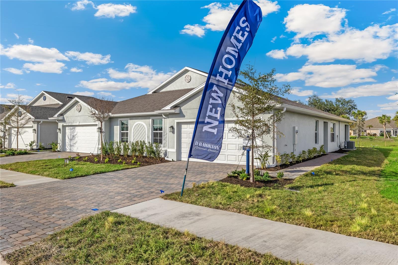 This beautiful Twin Villa boasts a welcoming open floorplan as you walk in. You will love all the kitchen cabinets and quartz countertops. There are 2 bedrooms and 2 full baths and a great sized den that can be used as office, flex space, or guest space. All appliances are included as well as washer/dryer, and Impact windows. You have a nice space off the living area with your screened in lanai to enjoy your time here in Florida. This Carrington floorplan is all one level. Central Parc is a gated community with pool, hot tub, tennis, pickle ball, sidewalks throughout and much more! Come visit to see if this is everything you are looking for!