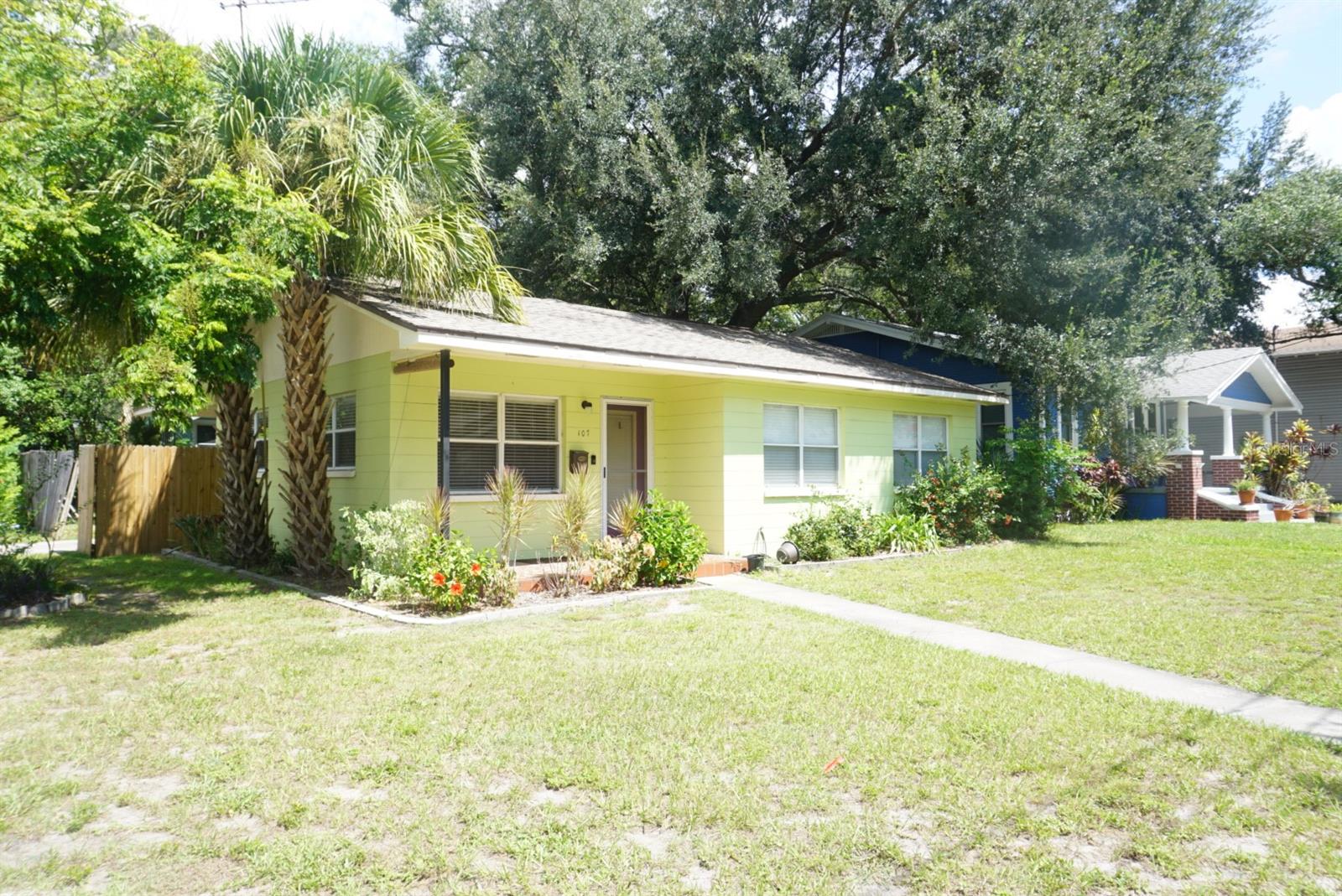 Beautiful 3/2 CORNER LOT nestled just north of Armature works and just south of the trending Seminole Heights! LOCATION LOCATION LOCATION. This house is in the perfect spot to get in and out of downtown tampa within less than 10 minutes. A quick drive to hop on the highway and be to all the beautiful beaches within 30 minutes and its within minutes of many 5 star options for bars and restaurants. A quaint 3/2 with room to grow in equity. Home has original bathrooms and an updated kitchen. Turn key and move in ready, this home is a perfect starter property. The kitchen is open to the dinning space and living room. In the kitchen you will also find updated appliances and flooring. Home has new carpet and tile throughout, as well as closet doors. The home is a corner lot with a great sized front and back yard. Perfect for you to come and make your own. The front porch is covered and would make for a great spot to sip coffee and enjoy the Florida weather. Perfect for a starter home or rental property, book a showing today.