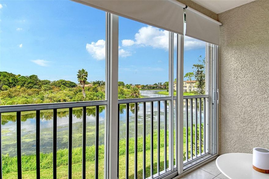 Seasonal rental - Spacious 3 bedroom, 2 bath condo with a beautiful lake view in the sought after community of Pinestone At Palmer Ranch with all its amenities! This condo unit is a "Chateau" model where the Primary bedroom, with a King bed and ensuite bathroom is on the 2nd floor! This unit is unique in its layout with an open floor plan. The kitchen, dining area and living room are open to relaxing views out the lanai where you can see the glistening water of Crockers Lake, trees and colorful sunsets. The two other bedrooms are on the main floor with Queen beds and small working desks and they share a full bathroom with tub and shower combined. One bedroom faces the water view and the other bedroom is on the opposite front side of the condo so each bedroom has privacy. This condo is furnished and has cooking utensils, pots and pans, coffee pot, toaster, microwave oven, stove top and oven, dishwasher, refrigerator and a full size side by side washer and dryer. Everything you need to move right in and enjoy the home and community.  All potted plants have been removed from the condo. The Pinestone Community has a Clubhouse, fitness center, billiards room, 25 seat movie theater, Jr Olympic size pool with lap lanes, hot tub, two lighted tennis/pickleball courts and a 1/2 basketball court, shuffleboard, corn hole, bocce ball, two outdoor seating areas, one with a fire pit. Close to I-75 and Highway 41 (Tamiami Trail). Nearby is the Legacy Trail for walking or biking, close to shopping at Publix, Sprouts, Ulta, Costco, Lowes, CVS, Walgreens and local dining. Five miles to the Siesta Key South Bridge and a short drive to Siesta Beach, Turtle Beach, watersports with local shopping and dining in south Siesta Key and the north Siesta Key Village. Explore Downtown Sarasota and discover all the wonderful local restaurants and boutique shops. Sarasota is on the west coast of Florida which is considered the cultural coast. Sarasota is well know for Museums and Art galleries such as the John and Mable Ringling Museum, the Sarasota Art Museum, Art Center Sarasota, State of the Arts Gallery, Wyland Galleries, Marie Selby Botanical Gardens and many more. Pinestone At Palmer Ranch Community tenant application required for move-in with a $150.00 fee. Seasonal rate of $4,600/month plus taxes and fees in January, February, March, April. Other months are $3,000/month plus taxes and fees.