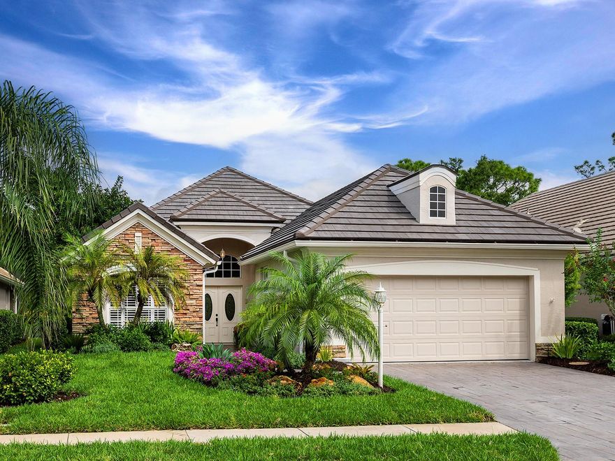 Welcome to this meticulously cared-for, fully furnished residence in the prestigious Lakewood Ranch Country Club, a true blend of luxury and comfort. Built by Neal Homes, this stunning property showcases quality craftsmanship and thoughtful design throughout. Featuring a brand-new tile roof (Oct. 2025), new interior paint, and refreshed landscaping, this home exudes a fresh, move-in-ready appeal. The home features an open concept floor plan that perfectly blends the living room, kitchen, and dining areas, ideal for entertaining or everyday comfort. The chef-inspired kitchen is the heart of the home, featuring a gas range, stainless steel appliances, a breakfast bar, and a casual eat-in dining space, along with a formal dining area for special gatherings. Throughout the home, luxury vinyl flooring provides a cohesive look that’s both stylish and durable. Soaring 12-foot ceilings enhance the open feel and fill the living spaces with natural light, creating an airy, welcoming ambiance. This home features 3 bedrooms, 2 baths and a versatile den or fourth bedroom. The den, framed by elegant solid French doors, showcases custom built-in bookshelves and a large window with plantation shutters. It is the ideal space for reading, relaxing, or hosting visiting family and guests. The spacious primary suite serves as a private retreat, featuring oversized windows adorned with plantation shutters and a wood-framed glass door that opens directly to the lanai. This room also includes dual closets, and an updated spa-like bath featuring split vanities, a soaking tub, and a walk-in shower. Two generous guest bedrooms share a beautifully updated bathroom, and this guest space can be conveniently closed off with a pocket door for added privacy. Recent updates include a new washer and dryer (2023), new kitchen range (2023), new microwave (2023), refrigerator (2022), and dishwasher (2021), ensuring modern convenience and peace of mind. Step outside to the screened lanai, where you’ll enjoy serene views of a private, picturesque preserve lot, the perfect backdrop for morning coffee or evening relaxation. Grounds maintenance is included, offering a truly effortless lifestyle. Residents of the Spyglass community enjoy access to a heated pool, hot tub, and inviting sitting areas. Beyond the gates, Lakewood Ranch Country Club offers world-class amenities including championship golf courses, tennis and pickleball courts, a 24-hour fitness center, and a vibrant calendar of social activities. Lakewood Ranch also offers miles of nature and bike trails, parks, top-rated schools, medical centers, and the lively Main Street and Waterside town centers with events, shopping and dining. All this, just minutes from Sarasota’s arts and cultural attractions, three airports, and award-winning Gulf Coast beaches.