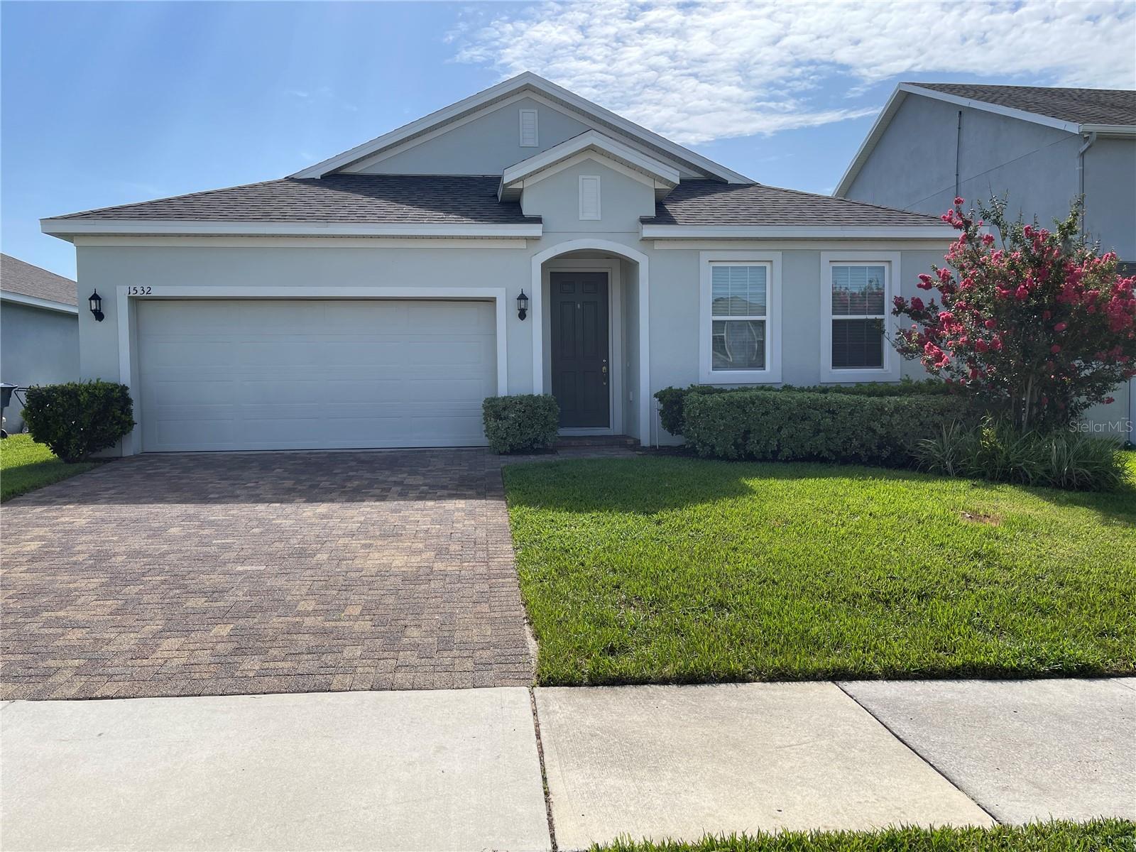 This home at Ardmore Reserve has so much to offer. The exquisite home includes 4 bedrooms, a study and 2 bathrooms; an open floor plan with upgraded 42 inch cabinets, large kitchen island, stainless steel appliances, and quartz countertops throughout. Natural gas community with energy efficient water heater. Floors tiled though out with the exception of the bedrooms. All bedrooms with luxury vinyl plank flooring. Family room has 8ft slider doors leading to the covered lanai and backyard. A washer and dryer is provided. The private community pool, splash pad, playground and cabana compliments living in Ardmore Reserve and is only a short walk away. If education is important to your family, this home is located near to top rated Minneola schools as well as being close to the new Turnpike Interchange. Lawn mowing as well as fertilizer application is included in the price.