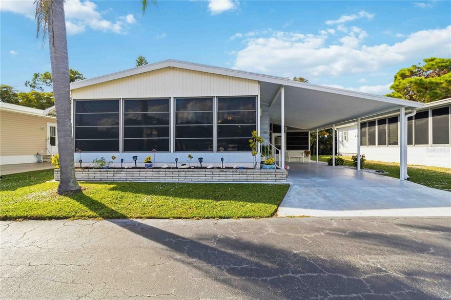 Welcome to this charming, TURNKEY FURNISHED home in the desirable 55+ cooperative community of The Arbors, where you own your lot and enjoy the benefits of no monthly lot rent!  Friendly neighbors and a peaceful setting make this a truly welcoming place to live!  Enjoy affordable Florida living in this quaint community, where your neighbors quickly become your friends!  Inside, you’ll find an open floor plan with vaulted ceilings, along with two spacious bedrooms, both of them with walk-in closets.  You’ll appreciate the convenience of an indoor laundry area located just off the bedrooms, as well as the bright and comfortable front Florida Room—perfect for morning coffee or evening relaxation. A large outdoor shed offers abundant storage, and the backyard patio is ideal for unwinding and enjoying the gorgeous Florida sunsets. Skylights in the dining room bathe the space in natural light, creating a warm and inviting atmosphere. This desirable outer lot offers a pleasant backyard space with desired shade from a lovely tree and is pet-friendly for your furry family.  Monthly dues are just $215 and include an impressive list of amenities: access to the clubhouse, heated community pool, lawn service, water, garbage pickup, cable TV, and internet.   There have been numerous updates throughout the years, including: 2024: New laminate flooring in primary bedroom & bath - 2021: New kitchen flooring - 2020: New carpet in 2nd bedroom, new moisture barrier - 2019: Electrical updates - 2016: New roof with transferable 20-year warranty - 2015: New laminate flooring in living room - 2008: Complete home repipe.  

There’s even a storage area for your toys for a nominal charge:  safely store your boat, RV, or kayaks on site!  The location is unbeatable—ride your bike or golf cart to Casey Key, the Legacy Trail, Walmart, or the Post Office. You’re also just a short drive from historic downtown Venice and the lively attractions of downtown Sarasota. The community also offers an active clubhouse, shuffleboard, exercise area, and regular social events.  A wonderful, affordable place to call home!