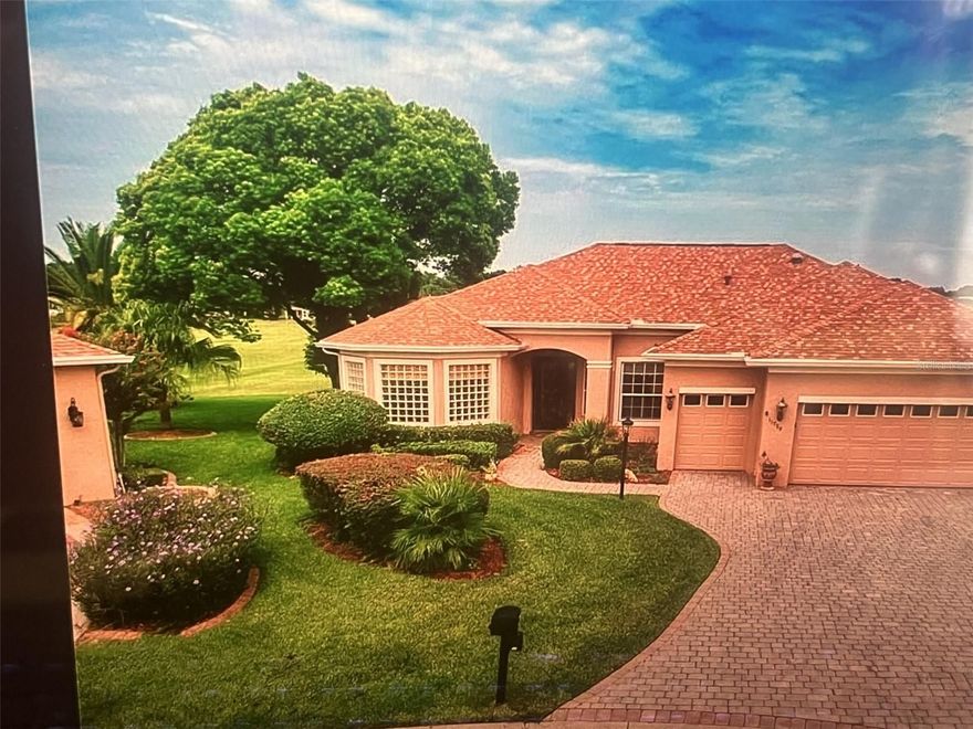 Professional pictures to come. Turn Key optional. This one of a kind 3 bedroom, 2 Full Bathrooms with an extended lanai is a unique San Marco Beauty & has a 2 car with an oversized golf cart garage. The extended lanai provides a Golf course and Lake view of the First Fairway and the 2nd Green with privacy due to the road being across the lake. Extra thick pavers in the driveway & the walkway leading to the 8' new door with etched stain glass inset along with the front plantation blinds for elegance. Entering the home you immediately feel the warmth and comfortable feeling of being "at Home". The 10' & 12' ceilings add appeal to the decor, the unusual ceiling fans and lighting confirms the uniqueness that sets this home above the rest. The master bedroom and master bathroom have extras like crown/ceiling molding to define the charming, picturesque gaze.
The Kitchen is a chef's dream with 42" cabinetry, all cabinets and the pantry have the pull out drawers to meet your organizational needs. The center island and all counters are stone countertops, with a sliding window to a 4 barstool breakfast counter/entertainment bar. Most of the appliances were bought in 2020 and are top of the line with manuals for instructions and warranty (if available).
Crown molding in every room even the Master Bathroom with a jacuzzi tub and double sinks and 2 walk-in closets for the ambiance of the next level this home boasts on every turn. Energy efficiency is on the mind of this home at all times. There are solar tubes in the Kitchen, laundry room and office.  LED lighting in all fixtures inside and outside. Some options of continuing are the Smart Home treatments with Smart pest treatment in the walls for Home safe recognition. Solar panels are transferable and have a balance to be transferred to the new owner upon approval (required).
 The roof (new  2019) has new leaf guard protectors in the gutters. 
New double pane (2025) windows for the whole house for energy efficiency, the back windows are treated and tinted being on the golf course.
The extended lanai can be accessed through the Master bedroom or dinette area through the sliding doors.
 The garage has a utility sink, tall cabinets and shelving around the top of the perimeter for storage, an electric hideaway roll up screen. The attic has Smart Home insulation (2025) and a solar fan for ventilation with pull down stairs access in the garage. The HVAC unit had installed a purifier for fresh clean air at all times (24/7) throughout the house, this is perfect for having guests stress free and for fighting allergies. 
Many upgrades, the owner maintained the home exquisitely and consistently. You just need to bring your luggage, there is NO WORK NEEDED. 
Located in the gated community of Stone Crest a 55+ community, with many activities for all of your interests. Some of the activities are pickleball, shuffleboard, softball field, water volleyball, bunco, theater, bingo, aerobics, cardio drumming, game nights, dance class, tap and jazz classes etc.. the options are endless and are planned out to keep you active and feeling young.
Schedule a showing today, call the agent.