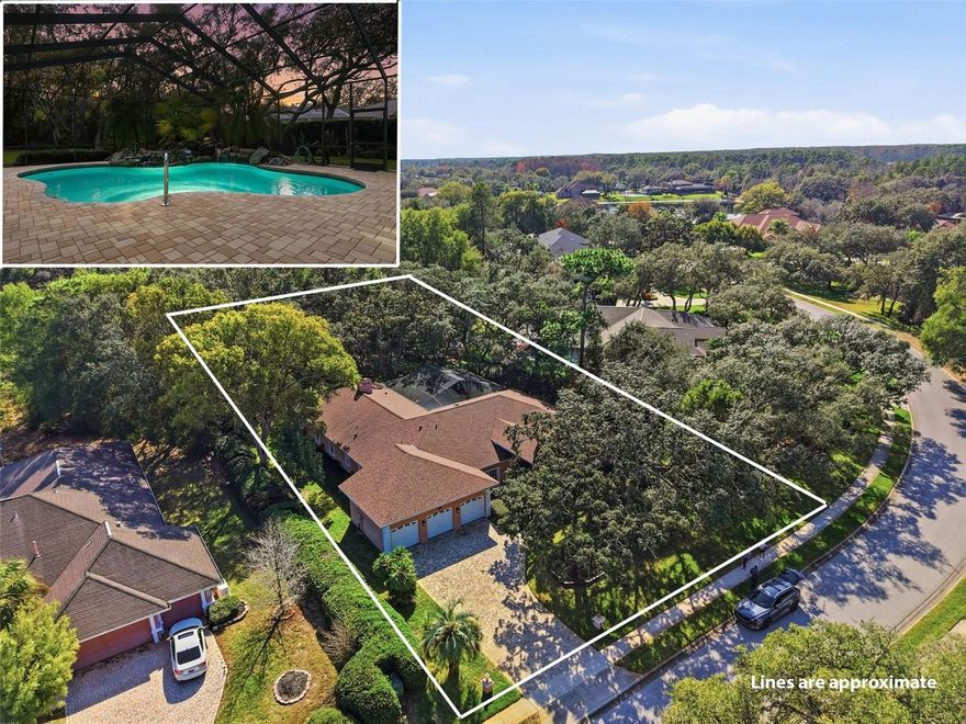 THIS ONE HAS IT ALL!! Located it the highly-desired gated community of Lake in the Woods, this well-maintained, LARGE PRIVATE POOL home offers so much!! 5 bedrooms (truly is 6) + 4 full baths + 1 half guest bath by the pool + 3-car garage with large air-conditioned workshop (very nice to have) + private salt-water pool + real wood-burning brick fireplace is nestled in the most beautifully landscaped lot which is over a 1/2 acre and FEELS SO PRIVATE...no rear neighbors to look at or to look at you!! Swim in your pool in complete privacy!! Floor Plans allows for Mother-In-Law Suite (Bedroom, living room, and full bath)!! NEW ROOF AUG 2023!! This is a HUGE HOME with 3,894 square feet of living space; 4,977 sq feet total --- almost 5,000 sq feet!!  Large open floor plan with high ceilings and large glass sliders make this home feel light, bright, spacious, and cheery!! Formal living room + family room + large bonus room + formal dining room + dinette + large back lanai with all brick pavers!! Driveway is done with all brick pavers...very elegant with a high grand entrance!! Gorgeous floors throughout the home. 

The island kitchen was remodeled with upgraded, real wood cabinets with glass accent cabinets to show your treasures + granite countertops + stainless steel appliances + double built-in ovens + cooktop! Lots of cabinets for storage and coffee bar/serving bar, too!

The master ensuite offers a LARGE sitting area with views of the pool and glass french doors to the lanai!! The ensuite master bathroom has been remodeled with stunning features to include a modern stand-alone soaking tub, walk-in ceramic tile shower with frameless glass, real wood cabinets, granite countertops, modern designer sink bowls, extra cabinets for storage!! 2nd bathroom is remodeled!!

Lake in the Woods offers quick access to Oak Hill Hospital, Tampa General Brooksville, and Bayonet Point Hospital!! The community offers a 24/7 guarded gate for security, a private lake you can fish on (non motorized small boats, canoes, kayaks allowed), tennis/pickle-ball courts, dog park, sidewalks, boat and trailer storage area...and a beautifully maintained common areas!! 

Located 12-15 minutes to the Suncoast Parkway for quick and easy access to Tampa for work or play!! 45 minutes to Tampa International Airport + minutes to the clear Weeki Wachee River for kayaking, paddle-boarding, or swimming with the manatees!! 10 minutes to the sunsets at Pine Island and boating!! Just over an hour to TOP US BEACHES!! Publix and shopping is just outside your gated entrance!! 

No flood insurance required!! NO CDD fee. Very low HOA fee of only $1,657 per year...that's only $138 a month for security of the the 24/7 guard/gate, the assurance that the neighbors properties will all look beautifully maintained and no one will have broker down cars, boats, or campers parked in the driveways and in their yards!! This is just a beautiful community to live in!

Irrigation well, so no cost to water your lawn!!  Both HVACs 2013.  Foundation stabilized back in 2006 with concrete pumped under the foundation to secure the foundation. All engineer's reports are available. Fully insurable and financeable!! The pool needs to be resurfaced and the heater for the hot-tub is not working; please note the house was priced low with these things in mind and the sellers will not be doing these things. This is a VERY LARGE POOL home that is otherwise very much loved and well-maintained!