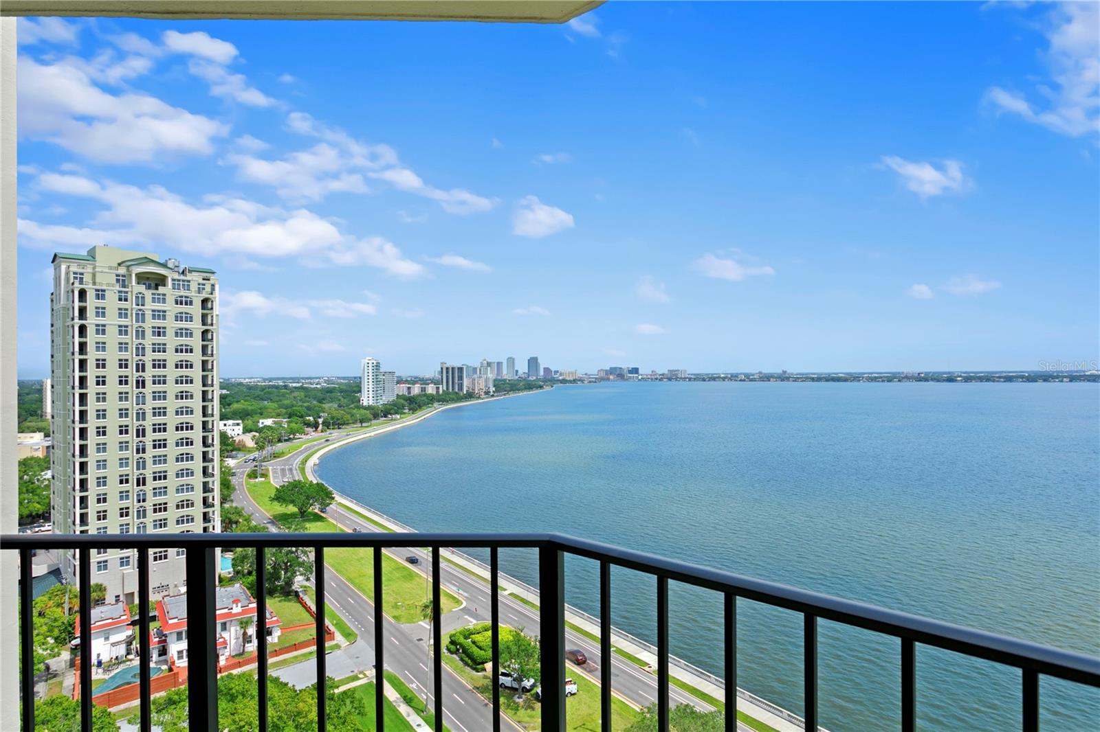 This well-maintained BALCONY unit has beautiful views from every room!! Semi-private elevator lobby invites you to this 3 bedroom, 3 bath, 2007 sq ft unit with stunning views of downtown, Hillsborough and Tampa Bay! Updated Kitchen consists of solid wood cabinetry, granite counters, tile backsplash, breakfast bar, beverage refrigerator, recessed and under cabinet lighting, private trash chute and laundry room is just steps away! Spacious Main bedroom overlooks the bay and the ensuite includes double sinks, walk-in shower and separate walk-in closet with a custom closet system. Second bedroom consists of a walk-in closet and 2nd bath just outside the door which includes a tub/shower combination and single sink. 3rd bedroom/den/study has beautiful views of Tampa Bay, walk-in closet and ensuite with solid wood cabinets, single sink and tub/shower. Monte Carlo features resort style amenities which include a 24,000 sq ft lobby, 5 elevator towers each opening to a semi-private lobby, guest suites, heated salt-water pool, fire pit, outdoor grills, social room w/full commercial kitchen, library, gym, saunas, 2 tennis court, pickleball court, bike room, herb garden, 24 hr concierge, gated resident parking, guest parking and management onsite!
