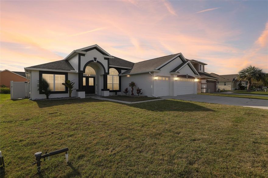 Welcome to this beautifully upgraded, former model home, single-family home located at 4612 Huron Bay Circle in the heart of Kissimmee. Offering 4 spacious bedrooms, 2 updated bathrooms, three car garage, and an impressive 2,435 square feet of living space, this home combines comfort, functionality, and style.
Designed with a desirable split floor plan, the home provides privacy and a spacious layout perfect for both everyday living and entertaining. The large primary suite features engineered wood flooring and plenty of room to create your own private retreat. Throughout the home, you’ll find tile flooring in the main living areas, with elegant travertine floors in the three secondary bedrooms, dining room, and reception area.
The kitchen is beautifully upgraded with black granite countertops and sleek black stainless-steel appliances, creating a modern and sophisticated space for cooking and gathering. Both bathrooms have been tastefully updated, adding to the home’s move-in-ready appeal.
Major updates include a complete paint job both interior and exterior, a roof replaced in 2017 and an AC system installed in 2022, offering peace of mind for years to come. Step outside to enjoy the fully fenced backyard situated on a great-sized lot with plenty of space for outdoor living, pets, or future additions.
Located in a community with low HOA fees, this property offers the perfect balance of comfort, value, and convenience. Don’t miss the opportunity to make this exceptional home yours!