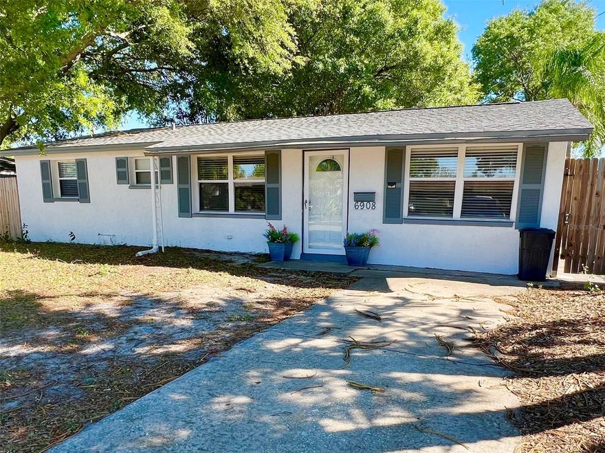 Remodeled 3/1 with a fenced HUGE BACKYARD, Workshop/Shed and covered Carport in Back. Modern kitchen and bath. Kitchen is open to living room and BONUS ROOM DEN. Laundry room with washer and dryer. Close to shopping/schools/major roads.