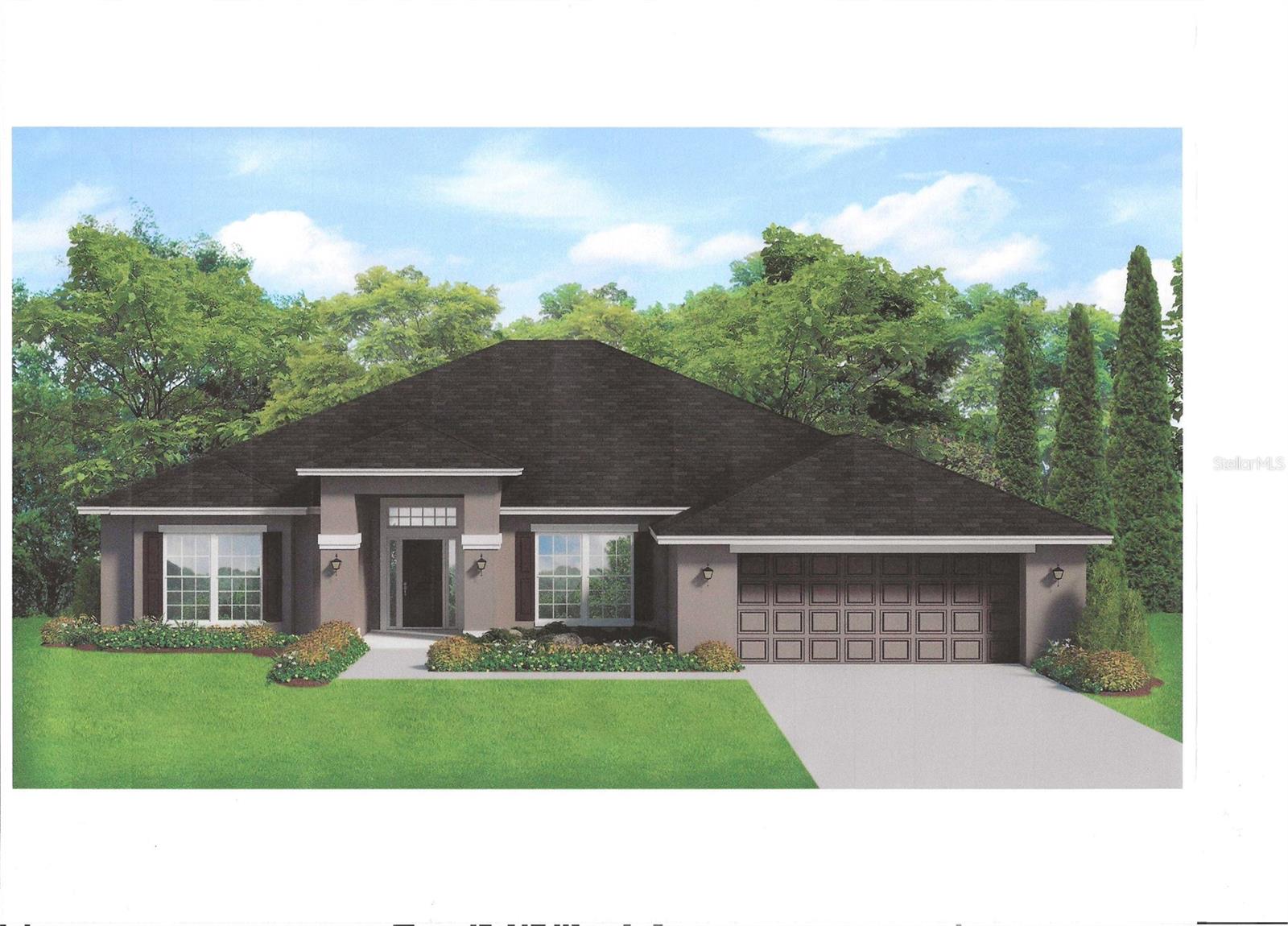 Under Construction. Under Construction. New construction, 2330 sq. ft. formal living room/office, formal dining room, 4 bedrooms, 2 baths, & 2 car garage. Split open floorplan with vaulted ceilings. Big Family room of kitchen/bar and eat-in nook. Family room, master bedroom, & 2nd bathroom walk out to nice 24' x 9' covered lanai. Master bedroom has tray ceiling w/crown molding. Master Bathroom has dual vanities 2 walk-in closets, garden tub, & separate tile shower.
