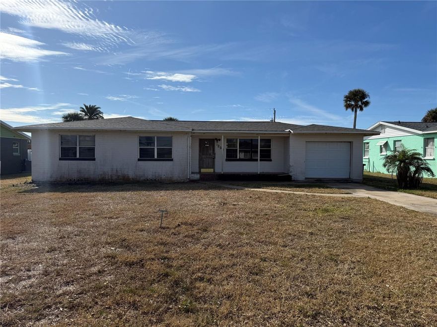 BRING ALL OFFERS!!!  Rare Opportunity under 2 Miles from Downtown Daytona Beach, FL - Fix & Flip or Rental Potential! This 3-bedroom, 2 bath home, and 1 car garage has a BRAND-NEW ROOF and is ready for work! BIG FLORIDA ROOM with a fenced in backyard and shed. With some TLC this beauty is a money maker whether as a flip or short-term rental. Don’t miss out, this property will go quickly.