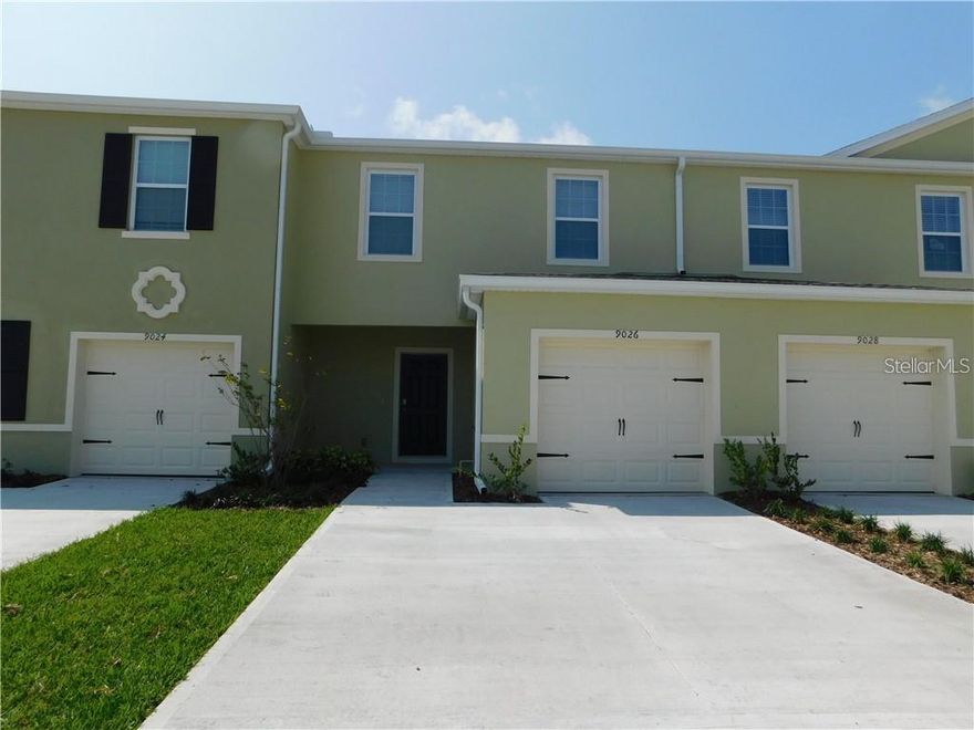GREAT LOCATION! Just minutes from Disney Theme Parks, this beautiful and spacious 3-bedroom, 2.5-bath townhome offers comfort, style, and convenience. Features include a one-car garage plus two additional parking spaces conveniently located in front of the garage.

This high-efficiency home not only looks amazing but also helps reduce energy costs. Enjoy 18x18 tile flooring throughout the first floor and window coverings throughout the home.

The community offers resort-style amenities, including a swimming pool, cabana, and playground, perfect for relaxing and entertaining. Ideally located near Westside Elementary School, with easy access to major roads, shopping, dining, and attractions.