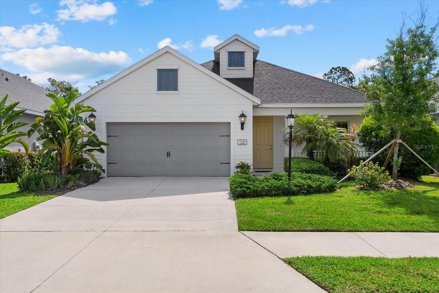 Located in the Ridge at Crossing Creek by Neal Communities, this 3-bedroom, 2-bath home with a den offers 1,814 square feet of well-designed living space, highlighted by a large, fully fenced backyard and an incredibly convenient location. With quick access to SR 70, I-75 and the 44th Avenue East extension, you can easily reach Lakewood Ranch, Sarasota, and St. Pete, making daily commutes and weekend plans effortless. The community also offers a reasonable HOA fee and NO CDD fee! From the moment you arrive, you’ll notice the fresh, coastal curb appeal and well-maintained landscaping that set the tone for what’s inside. The home opens to a bright, open-concept layout with high ceilings, crown molding, neutral finishes, and an easy flow designed for everyday living. Just off the entry, a flexible front room provides the ideal space for a home office, study, or additional living area. The kitchen is thoughtfully laid out, featuring white cabinetry, granite countertops, stainless steel appliances, a subway tile backsplash, and a large center island with seating. It opens seamlessly to the spacious great room, creating a light-filled space that connects directly to the outdoor living area through sliding glass doors. The primary suite offers a comfortable retreat with a walk-in closet and an en-suite bath complete with dual vanities and a walk-in shower. Additional bedrooms are well-sized and thoughtfully positioned for privacy. Step outside to enjoy the expansive backyard, offering plenty of room to add a pool, create an outdoor living space, or simply relax in your own private setting. The screened lanai provides the perfect spot to unwind while enjoying the added privacy of no direct rear neighbors. Additional highlights include an interior laundry room, and a 2-car garage with an extended area that provides extra storage or space for a workbench. The home has been lightly lived in and well cared for. Ridge at Crossing Creek is a gated community known for its lush landscaping and welcoming oak canopy entrance. Residents enjoy a resort-style pool and spa overlooking a scenic pond, a walking path along the pond, and a covered seating area with an outdoor grill, ideal for relaxing or gathering with neighbors and friends. Its location also provides easy access to SR 70 and I-75, placing you just minutes from shopping, dining, and entertainment, including University Town Center, Lakewood Ranch Main Street, Benderson Park, SRQ Airport, and the area’s beautiful Gulf Coast beaches.