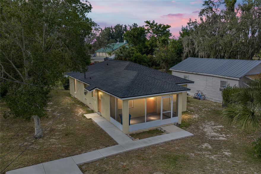 Situated on a nearly 1/4 acre lot in a central Lake Wales location, this thoughtfully renovated
home stands out with a brand new 2025 roof and a long list of stunning and valuable updates
throughout. Mature trees and established landscaping frame the property, while a newly poured
driveway and walkway guide you to the covered, screened front porch, a welcoming spot to
unwind. Inside, the refreshed interior feels bright and cohesive with new luxury vinyl flooring,
plush carpet in the bedrooms, fresh interior paint, updated interior doors, and new ceiling fans
and light fixtures throughout. The open living and dining area flows easily into the galley-style
kitchen, which has been tastefully updated with new stainless steel appliances and offers
convenient breakfast bar seating. Just beyond, the nearby laundry room includes a new washer
and dryer, making daily routines simple and efficient. Down the hall, all three bedrooms are
comfortably sized and feature built-in closets, new carpeting, ceiling fans, and a clean, updated
look. The bathroom has been fully refreshed with a new vanity, lighting, flooring, and toilet,
while the original tub and tile were intentionally preserved to retain a touch of vintage charm.
With its extensive renovations, spacious lot, and move-in ready condition, this home offers an
easy lifestyle in a well-connected location. Schedule your private showing today and see the
value for yourself.