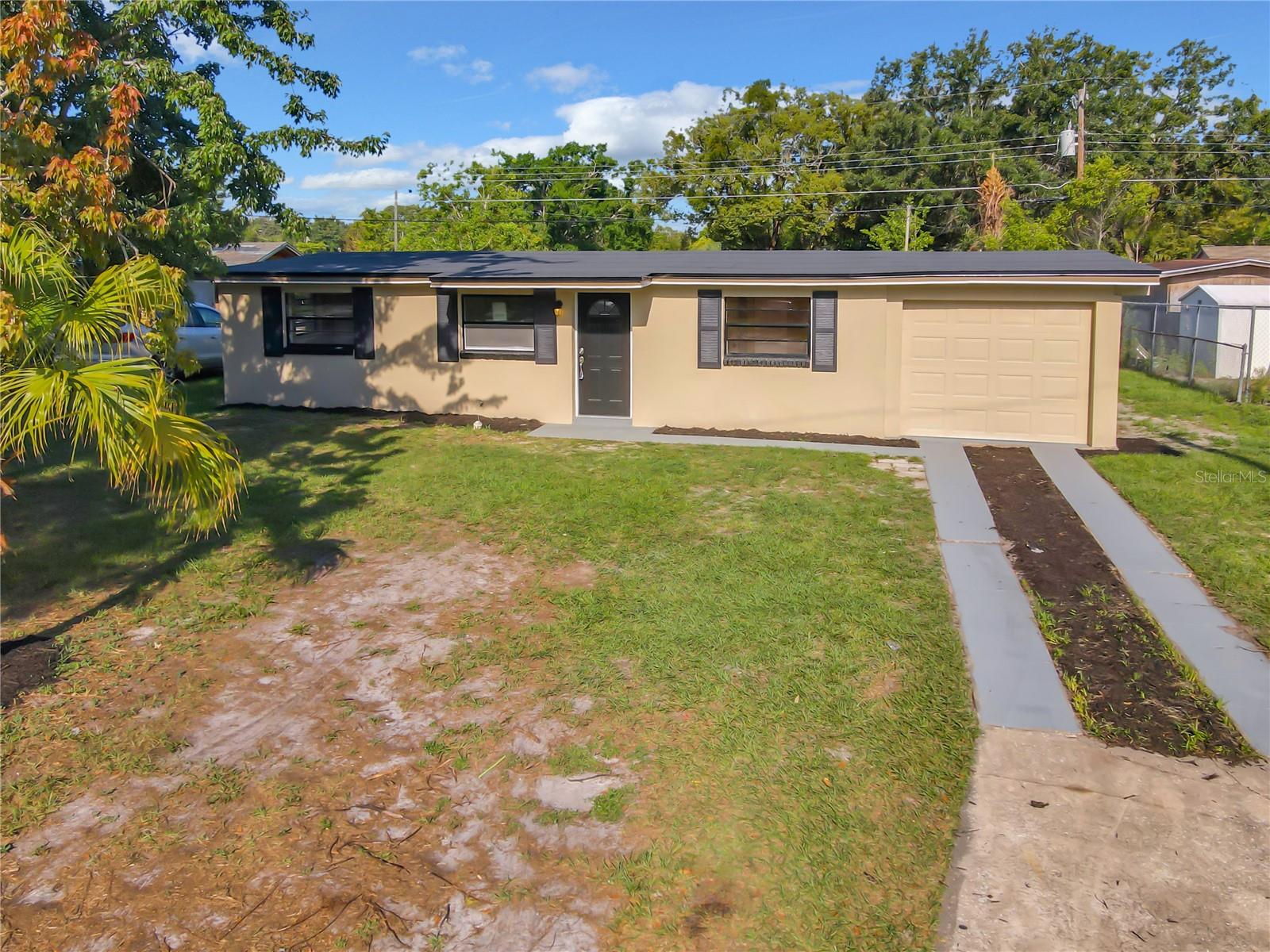 Complete Remodel! New Roof, New Kitchen cabinets, counters and appliances, Vinyl Plank flooring throughout except in primary bedroom which features new carpet. Big fenced backyard with open deck. Fantastic location, corner of Airport Blvd and Country Club Rd, Minutes to Sanford International Airport, Lake Mary, Mayfair Country Golf Club. Must See!