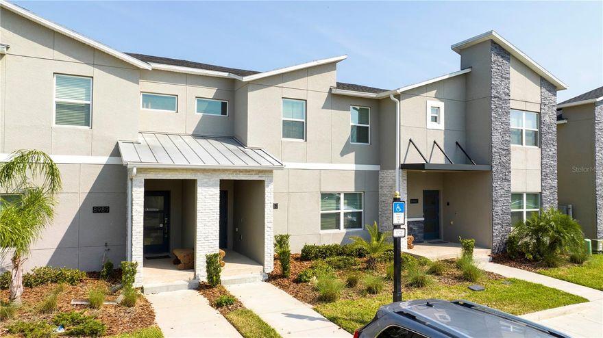 AMAZING Townhome FULLY FURNISHED vacation home in the community of CHAMPIONS GATE. This 4 bedroom, 3 bathroom with great floor plan and spacious master bedroom, a beautiful upgraded kitchen which comes with stainless steel appliances and designed cabinets and a luxury living room that you can access to the private screened in heated pool, perfect for enjoying the Florida sunshine.. COMMUNITY/HOA provides access to GOLF Course and 6 tennis courts, and the stunning OASIS Clubhouse with high-end amenities such as restaurant, fitness room, cinema, volleyball courts and luxurious, resort-style pool with heated spa. Very conveniently located and close to Disney theme parks, outlet malls, shopping, and restaurants. Great vacation home and investment opportunity.