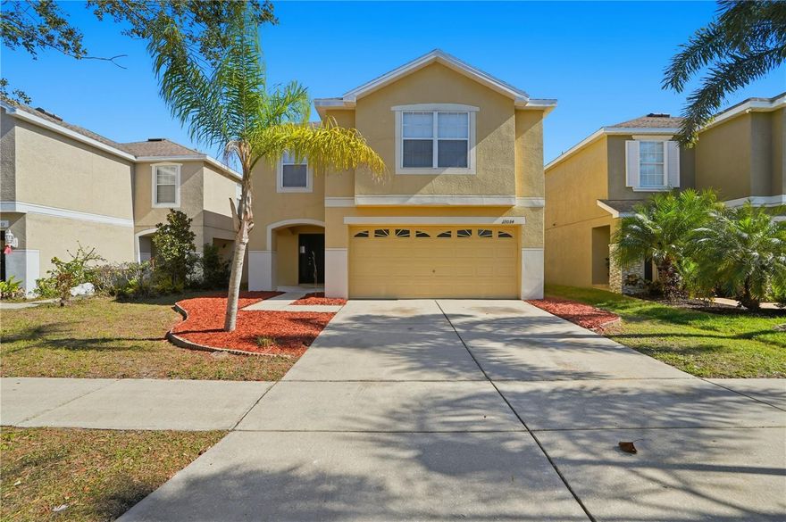 This spacious two-story home is located in the South Bay Lakes community and offers a functional layout with generous living areas throughout. The main level features comfortable gathering spaces, a dedicated dining area, and a kitchen with an eat-in layout that opens to the family room. Upstairs, the bedrooms provide ample space and flexibility for a variety of living needs. Enjoy outdoor living with a covered, screened lanai and access to community amenities, including a pool. Conveniently situated near major roadways, shopping, and everyday conveniences, this home presents a solid opportunity in an established Gibsonton neighborhood.