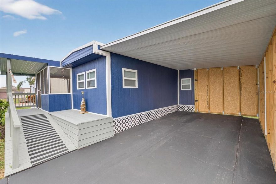 A one-in-a-million opportunity! This pristine 2 bedroom, 1 bathroom mobile home has been lovingly maintained and is truly move-in ready. Offering exceptional value, this home is priced to sell quickly and boasts features rarely found at this price point. Enjoy a carport for convenient parking, a spacious screened front porch perfect for relaxing, and an enclosed back lanai for year-round enjoyment. Inside, you’ll find an open and inviting layout with an inside laundry for added convenience. For those with toys, tools, or hobbies, this home is a dream, featuring two separate storage areas that provide an abundance of space for all your needs. With its unbeatable condition, generous storage, and desirable extras, this home is the perfect combination of comfort, practicality, and affordability.