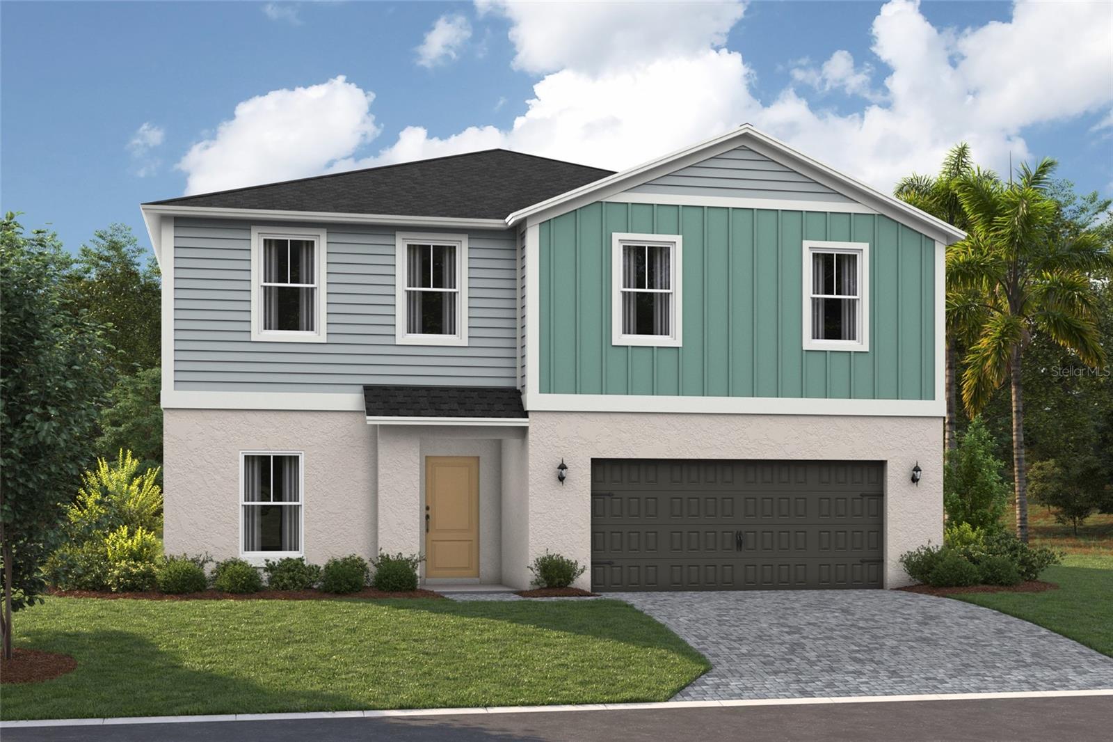 Under Construction. Feel at home with the Magenta, a single-story home with 3 bedrooms, 2 bathrooms, and a 2-car garage. This layout is a true gem, seamlessly blending modern comfort with Florida charm. Open concept living dazzles with luxury vinyl plank flooring throughout the main living areas. The kitchen, featuring quartz countertops, new stainless-steel appliances and ample storage overlooks the dining and living area. A dreamy, covered lanai, accessible through sliding glass doors, invites you to take full advantage of the Florida climate. The owner’s suite boasts double vanities, a walk-in shower and a substantial walk-in closet, while the additional bedrooms and full bathroom are located off the kitchen for added privacy. With a brand-new washer and dryer conveniently located off the foyer, a smart thermostat with voice control to maintain energy efficient living, and professionally curated landscaping, the Magenta is designed to make every day extraordinary.
Experience the essence of community living at Two Rivers. Located North of Tampa, residents enjoy all the dining and shopping options the Wesley Chapel area has to offer while staying close to nature. This master-planned community is inspired by the surrounding nature, nestled within woods, grasslands, and water allowing homeowners to fully immerse themselves in the outdoors. Resort-style amenities add to the luxury of the Two Rivers lifestyle while a full calendar of events fosters a sense of community.
Images shown are for illustrative purposes only and may differ from actual home. Completion date subject to change.