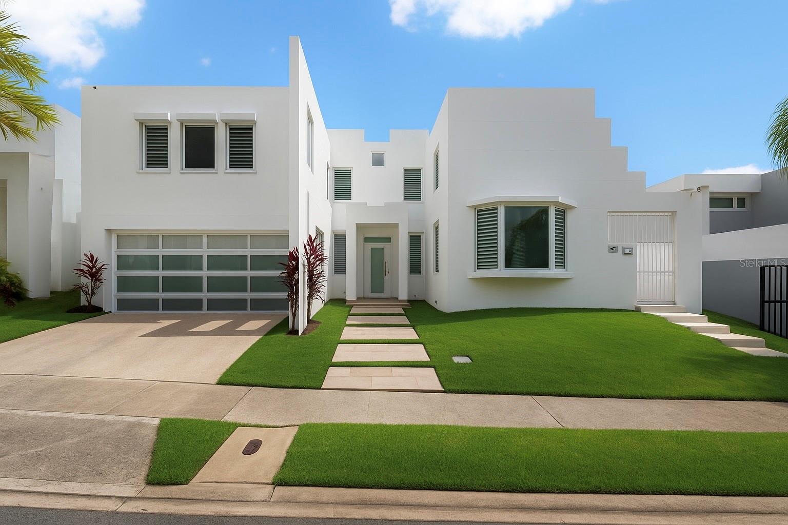 Beautifully expanded 4-bedroom, 2.5-bathroom home located in the exclusive gated community of Sierra del Río. Set on a 405 m² lot, the property offers approximately 3,000 sq. ft. of living space across two levels. The interior features 18-inch tile flooring, a modern kitchen with high-end appliances, spacious bedrooms with inverter A/C units, and a 5-ton central air system. The layout opens up to a private terrace and pool, perfect for entertaining or relaxing. Includes 33 solar panels, a 22 kW generator, 500-gallon cistern, solar water heater with backup, and EV chargers for two vehicles. Security windows and electric roll-up storm shutters throughout, plus a full camera surveillance system. Fiber optic-ready. Sierra del Río offers 24/7 security, a tennis court, pickleball court, and playground in a quiet, family-friendly setting. Property is sold as-is.