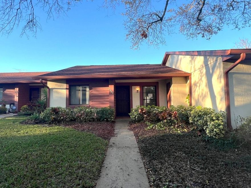 One or more photo(s) has been virtually staged. Let's Make A Deal!!! Welcome to this diamond in the rough, offering an incredible opportunity to design your dream home in sunny Florida! This spacious 2-bedroom, 2-bathroom condo features an inviting front porch, a convenient 1-car carport, a storage closet, a utility closet, and an enclosed lanai perfect for relaxing and enjoying the tropical surroundings. Within this vibrant community, you'll find a range of amenities including a clubhouse, refreshing pool, tennis courts, and even a public golf course. Plus, the convenience of nearby medical facilities, shopping, and transportation ensures everything you need is just moments away. This is a perfect opportunity to transform this blank canvas into a personalized paradise with your creative vision and design flair. Leave those snow shovels behind up North and embrace the Florida lifestyle. With endless potential to remodel and customize, this condo is your opportunity to create a unique haven. Don't miss out on making this your own special retreat—schedule a showing today and start imagining the possibilities! *** This property has a 30 day first look period for Owner Occupants, Eligible Nonprofit Organization that is tax-exempt under Section 501(c)(3), or A government or instrumentality of government. ***