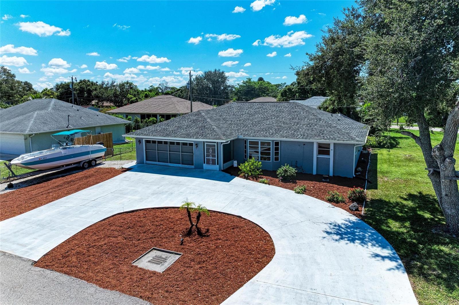 Here is your chance to own a single-family POOL HOME (with hot tub) in South Venice at a GREAT PRICE. This 3-bed, 2-bath home has tremendous potential and is priced to allow for some cosmetic updates. With most of the expensive updates already completed, the opportunity here is incredible. MAJOR IMPROVEMENTS INCLUDE a new AC (2019), new roof (2021), new water heater (2023), new electrical panel (2022), and fresh interior and exterior paint (2025). Inside, a wall in the kitchen was taken down to create an open floor plan and features granite countertops and stainless-steel appliances. The house itself sits on a 1/3-acre corner lot and offers the freedom of NO DEED RESTRICTIONS, so you can park your boat, RV, or other toys right on your own property. With no HOA fees, no CDD fees, and NO FLOOD INSURANCE required, this home keeps your costs low. Best of all, the LOCATION IS PERFECT…just steps from Challenger Park and within a short distance of South Venice Bay Preserve, Shamrock Park & Nature Center, the Venetian Waterway, and the Legacy Trail…all offering miles of walking and biking trails, sports courts, playgrounds, and dog-friendly spaces. This home is also ideal for all types of WATER ENTHUSIASTS as South Venice residents have the option to join the South Venice Ferry for only $200/year, providing a short ride across the Intracoastal Waterway to a private dock and boardwalk leading to a beautiful beach on Manasota Key. Boaters can also join the South Venice Boat Ramp association for $150/year, eliminating the hassle of busy public ramps. Kayakers and paddleboarders can access the same launch site for just $100/year. Whether you love boating, fishing, kayaking, paddleboarding, or simply relaxing on the beach, this location offers it all. Inventory in South Venice has been tightening for the past several months, and pool homes in South Venice remain in high demand. Don’t miss your chance to own a pool home, on a large corner lot, in a great location—all at an AMAZING PRICE. Schedule your showing today.