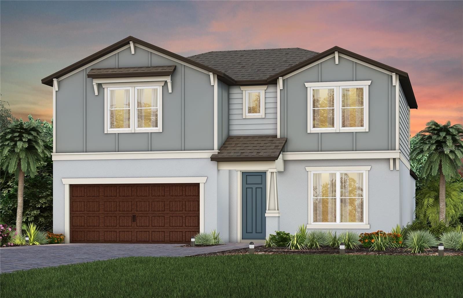 Under Construction. Pulte Homes is now selling in Vida’s Way, in a sought-after Wesley Chapel, FL, location. Enjoy pristine land that provides miles of walking trails, a dog park, and a community garden. A clubhouse with fitness, rec, and social spaces sits alongside a resort-style pool, playground, event lawn, fire-pit and pickleball courts for all.
This home has all the finishes you've been looking for. It features the perfectly planned Winthrop home design with an open-concept layout. The designer kitchen showcases a large center island, upgraded white cabinets, quartz countertops with a 4” quartz backsplash, a walk-in pantry, and Whirlpool stainless steel appliances, including a dishwasher, microwave, and range.
The bathrooms have matching cabinets and quartz countertops. The Owner’s bath features a walk-in shower with heavy glass shower door, linen closet, and private commode. There is luxury vinyl plank flooring in the main living areas, 18”x18” tile floor in the baths, and laundry room, and stain-resistant carpet in the bedrooms and loft.
This home makes great use of space with a 1st-floor Owner’s suite, versatile flex room, oversized loft, walk-in closets in three of the four bedrooms, a convenient laundry room, storage under the stairs, and a covered lanai.
Additional features and upgrades include upgraded cabinet hardware, glass insert at front door and a Smart Home technology package with a video doorbell.