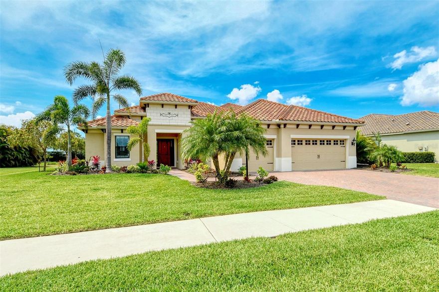 Under contract-accepting backup offers. Model perfect pool home in private enclave of Wildgrass built by Neal Builders* This exquisite home is situated on an over size 1/2 acre lot with a large private backyard on a cul de sac* 4 large bedrooms, office, bonus room, upstairs has loft, bedroom & bath in 3430 sq. ft.* Wood look tile throughout the entire first floor* Gourmet kitchen features custom cabinetry , granite counters & stainless appliances* Recently added pool/spa with fire feature  ( over $150,000 spent) & lighting also an  L shaped outdoor kitchen with granite counters & seating* Whole house generator* Large  50x40 lanai has travertine marble tiles* Roll down hurricane screens as well as hurricane shutters with impact windows in the front of the home* Wildgrass is an enclave of 47 homes near shopping, restaurants, I-75 & a short ride to Siesta Key Beach*
