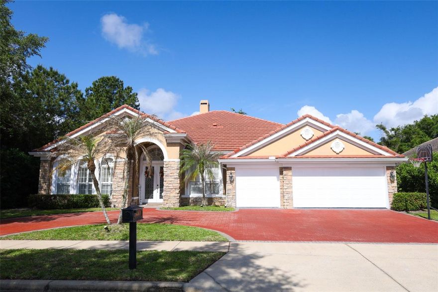 Welcome to this extensively upgraded and meticulously maintained residence. Tucked away in the prestigious community of Lake Forest in Sanford, this extraordinary home blends timeless elegance with modern luxury. This stunning 4-bedroom, 4.5-bath residence has been completely transformed with high-end finishes, modern design, and a flawless open layout that feels both grand and inviting. With four bedrooms plus a private office on the main level, the home offers rare single-level convenience, while an expansive upstairs suite (bonus room) with full bath delivers the perfect space for guests, entertainment, or retreat. The primary suite is pure luxury— overlooking a resort-style screened pool and featuring a custom oversized closet that feels like a boutique dressing room. At the heart of the home, the fully reimagined chef’s kitchen is nothing short of spectacular—anchored by a grand center island and outfitted with brand-new premium appliances. The open-concept design flows effortlessly into expansive living spaces, elevated by fresh designer paint, new luxury vinyl flooring, plush upper-level carpeting, and a sleek electric fireplace that adds warmth and sophistication. Step outside and it becomes undeniable - your own private resort. A screened-in pool, integrated outdoor sound system, and tranquil setting create the ultimate space to relax or entertain in style. Circular driveway gives plenty of parking and there is a 3 car garage with epoxy coated floor and storage cabinets. Situated within the prestigious, guard-gated Lake Forest community, residents enjoy exclusive access to resort style amenities including a clubhouse, tennis and pickle ball courts, playground, and a stunning lakefront pool. This is more than a home—it’s a statement of luxury living in one of the area’s most coveted communities. Move-in ready and truly exceptional.