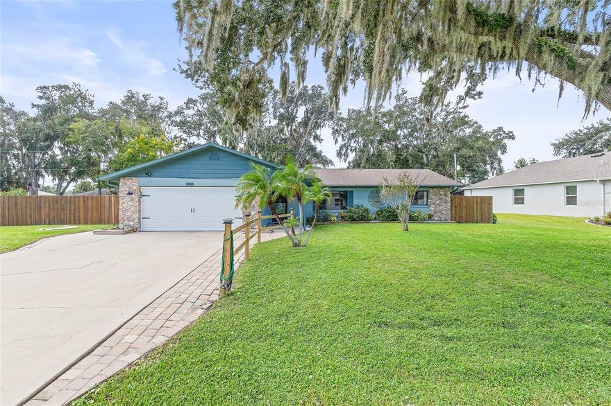 First Time Offered! Welcome to this beautiful 3 bedroom 2 bath pool home that sits high and dry on an oversized 160 x 125 lot in the desirable florida shores neighborhood.Enjoy NO HOA with an extra large fenced in yard offering plenty of room for all your toys. ( Boat, RV, etc) Enjoy the florida lifestyle while entertaining in your extra large Florida room or just lounging in the sun in your sparkling in ground swimming pool.This split plan offers a fireplace, Newer washer and dryer, large primary suite with full bath and walk in closet. Newer A/C unit in 2016, HWH 2004, New pool motor 2024, New garage door 2025. Conveniently located just an hour drive to Orlando and Disney, 15 minute drive to our beautiful New Smyrna BEACHES, easy access to I-95 and PLENTY of Local shopping and Restaurants.A Must see. Schedule you showing today.ALL MEASUREMENTS ARE APPROXIMATE AND NOT GUARANTEED.