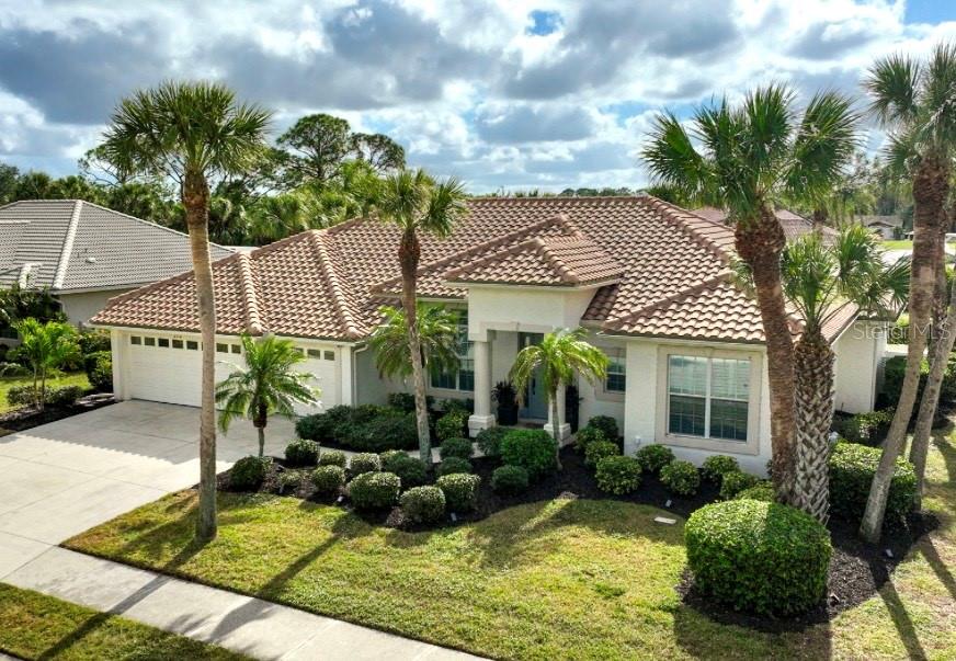 HUGE PRICE REDUCTION...PRICED TO SELL...MOTIVATED SELLER! Step into perfection and SELLER CONCESSIONS towards closing costs/mortgage points, makes this the perfect opportunity! Offering the ideal blend of luxury, comfort, and modern convenience in this 4 bedroom 2.5 bath home situated in the highly desirable golf community of Calusa Lakes. This meticulously renovated home boasts high-end finishes throughout, including beautiful, new limestone tile flooring with some areas featuring heated flooring for added comfort. There is a NEW ROOF in 2019, NEW AC in 2024, crown molding, freshly painted interior and attention to detail around every corner. You will be captivated by the one of a kind gourmet kitchen, which is truly a chef’s dream. Featuring sleek quartzite countertops with a stunning waterfall edge and matching flowing backsplash. The kitchen includes all high end Bosch appliances, built-in refrigerator, pot filler above the induction cooktop, extended storage space, and dual controlled wine refrigerator. Under-cabinet lighting adds a warm glow and designed with extra storage under the kitchen bar for added functionality. The family room features a modern electric fireplace, ideal for those cozy evenings. Perfectly designed throughout with impressive 8 feet, solid wood interior doorways, creating an open, airy feeling. Beautiful engineered light oak wood flooring in all the bedrooms, spacious custom designed closets, LED lights with remote control and motorized drapes and surround sound allow for easy customization of ambiance. Spa-like bathrooms some of which include marble tiles, quartz counter tops, floating cabinet, and the electric towel drying system adds a touch of luxury and convenience. Step outside to the limestone lanai, features a recently refinished, stunning salt water pool with hot tub, propane heat pump, with new WIFI controller coupled with an outdoor shower ensuring year-round enjoyment. The home is also equipped with a generator, water filtration system and security system with camera for peace of mind. For added comfort the garage is air-conditioned and has epoxy flooring, garage doors includes a chainless opener with a long-lasting battery. Everything you could dream of in your Florida home! Be sure to view the AERIAL & 3-D TOURS.