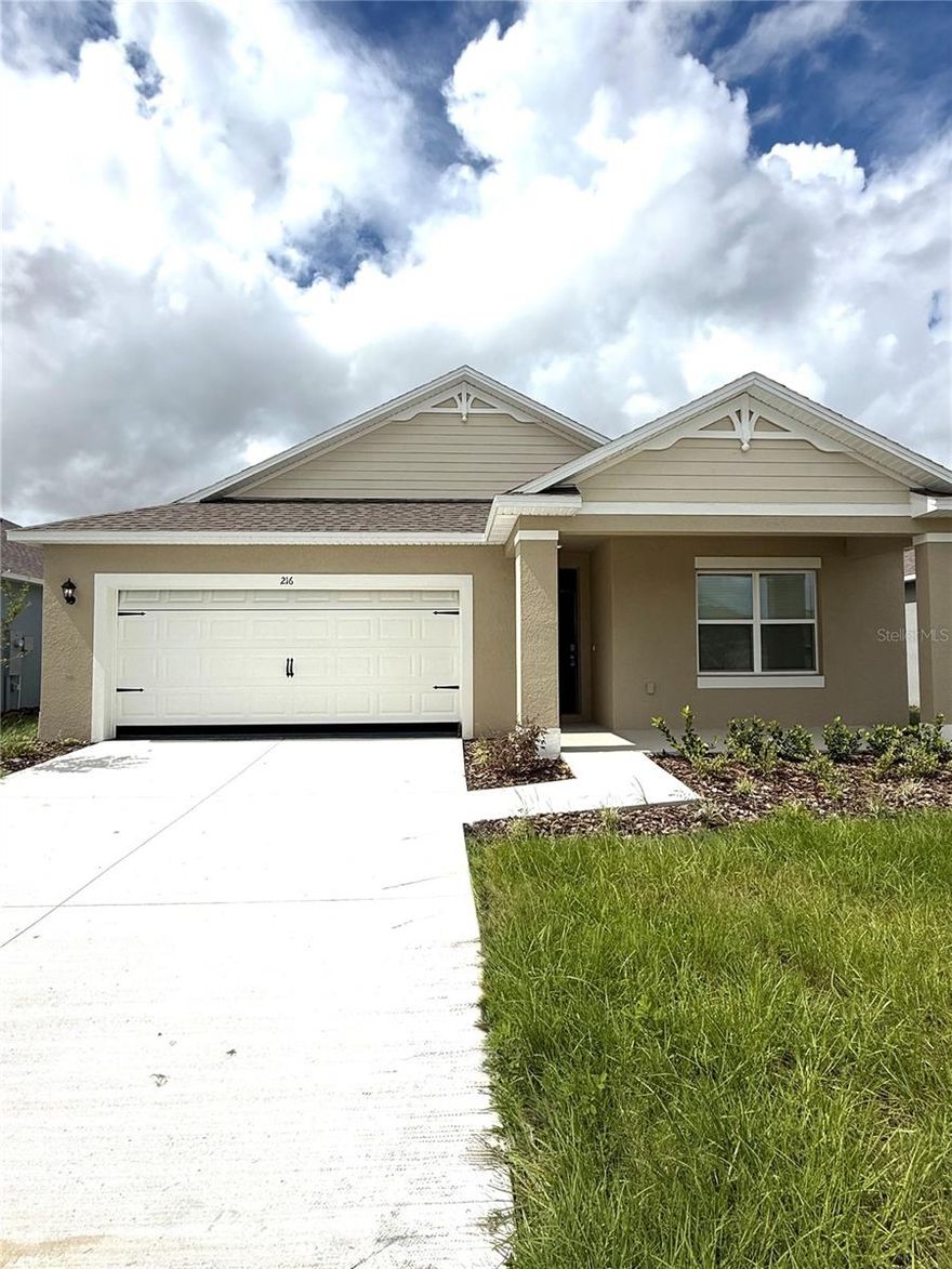 Beautiful brand-new home-move-in ready Home!! This spacious 4 bedrooms, 2 bathrooms home with double garage offers  1.882 sqft of comfortable living space. Enjoy a private backyard with a covered lanai and rear neighbors- perfect for family gatherings or quiet relaxation.
The Home includes all brand-new appliances, ready for you to move in hassle-free. Conveniently located near shopping, schools and major roads this property offers the perfect combination of comfort, security and lifestyle.

Don't miss the chance to live in this beautiful cozy home- perfect for your family. You can schedule a showing anytime by clicking the showing time button.