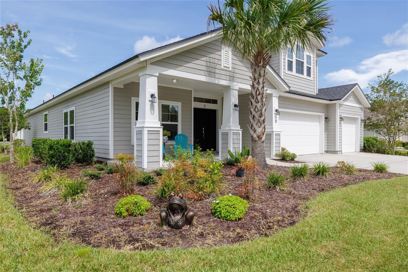 Welcome to this modern 4-bedroom, 4-bathroom home in the sought-after Ashford Lakes Estates of Hunters Ridge. Perfectly situated on a desirable corner lot, this 3,338-square-foot residence blends comfort, style, and versatility—featuring 3 bedrooms and 3 bathrooms on the main level with 2,755 sq ft of true one-story living, plus a second primary suite upstairs with 583 sq ft of private space.
The upstairs suite is completely separate over the garage, offering unmatched privacy and flexibility. Use it as a gym, business office, children’s playroom, media room, or in-law/college student apartment—just add a minibar or kitchenette for complete apartment-style living.
Only a few years old and fully redone, this home delivers the look and feel of new construction—without the $800,000+ price tag it would cost to build today. The spacious great room boasts a sophisticated tray ceiling and 20x20 Driftwood porcelain tile throughout the main floor. The kitchen features stainless steel appliances, a large island with quartz countertops, farmhouse sink, and an oversized walk-in pantry. An open floor plan seamlessly connects the kitchen and great room, making it ideal for entertaining.
The main-level primary suite offers a tray ceiling, dual closets, and a luxurious en suite with double vanity, garden tub, and walk-in shower. Additional spaces include an office, dining room, living room, and a three-car garage.
HOA amenities include two pools, basketball and tennis courts, pickleball, clubhouse, and playground—all within Hunters Ridge. Zoned for Flagler County schools with the advantage of lower taxes. Plus, the seller is offering $5,000 toward your closing costs or rate buy-down—making this exceptional home even more attainable.