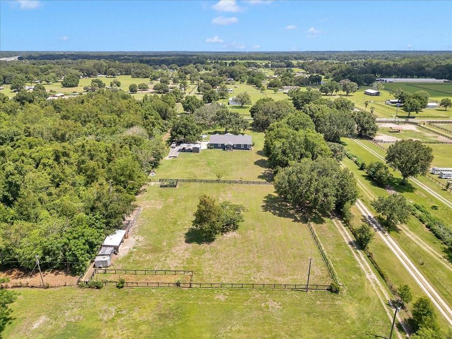 Spacious Acreage with Modern Luxury in Summerfield. A rare opportunity to own a beautifully designed 2021 custom-built home set on three expansive acres in the heart of Summerfield. This impressive property offers the space, privacy, and flexibility that are increasingly hard to find—perfect for those seeking room to spread out while still enjoying close proximity to I-75, The Villages, and Ocala.

The generous lot size is the true standout, providing endless possibilities for outdoor living. Whether you envision adding a pool, building a workshop, creating a garden, or simply enjoying wide-open green space, this property delivers the freedom to design your ideal lifestyle. With no HOA, there’s ample room for RVs, boats, trailers, and all your recreational toys.

Inside, the home features a thoughtfully crafted four-bedroom, three-bath layout with soaring ceilings, abundant natural light, and high-end finishes throughout. The open-concept design centers around a stunning chef’s kitchen with sleek cabinetry, abundant storage, and a dramatic waterfall island—perfect for entertaining or everyday living. Multiple living areas offer flexibility for gatherings, work-from-home space, or guests, while the luxurious primary suite provides a spa-inspired bath and walk-in closet retreat. If you’ve been searching for a property that combines modern design with true acreage and freedom, this is it. Experience the best of country living with room to grow—schedule your private showing today.