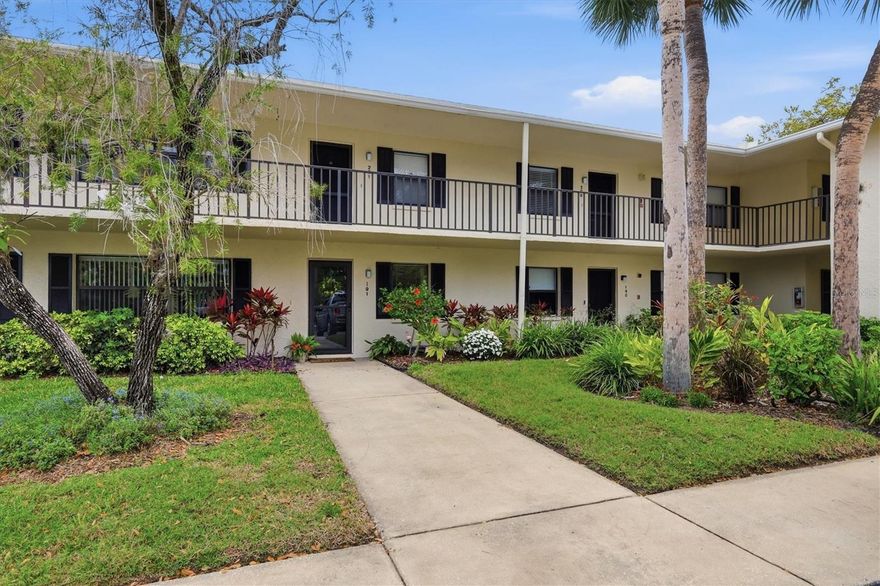 This spacious 2BD/2BA 2ND floor unit, Boasts an eat-in kitchen area, plenty of cabinet and storage space, stacked washer/dryer laundry closet, serene views from the covered lanai to enjoy evening sunsets. Whether you are an investor or looking for a place to call home, you can't miss the opportunity to purchase in this community. Residents can enjoy access to a heated pool, clubhouse and shuffleboard courts. For those seeking more adventure, there are optional full-time or seasonal memberships to purchase at Palm Aire Country Club which offers two championship golf courses, tennis, pickleball, paddle courts, a fitness and aquatic center, and dining options. Shopping, dining, Mote Aquarium and the UTC Mall located in close proximity.  A tenant is currently in place and the sale will be subject to the lease terms.