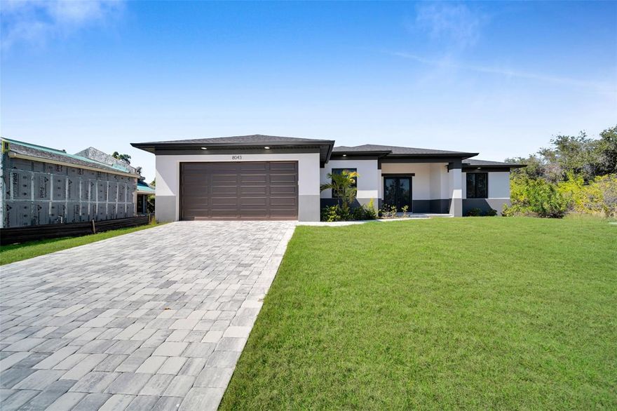 Stunning new construction offering 1,726 sq ft of beautifully finished living space, home with city water and sewer. This 3-bedroom + den, 2-bath home features luxury upgrades throughout, including tile flooring throughout the entire home and an open-concept design perfect for modern living. Enjoy peaceful canal views right from your backyard, adding the perfect touch of Florida waterfront living. Conveniently located near shopping, dining, and beaches. Don’t miss this exceptional opportunity!