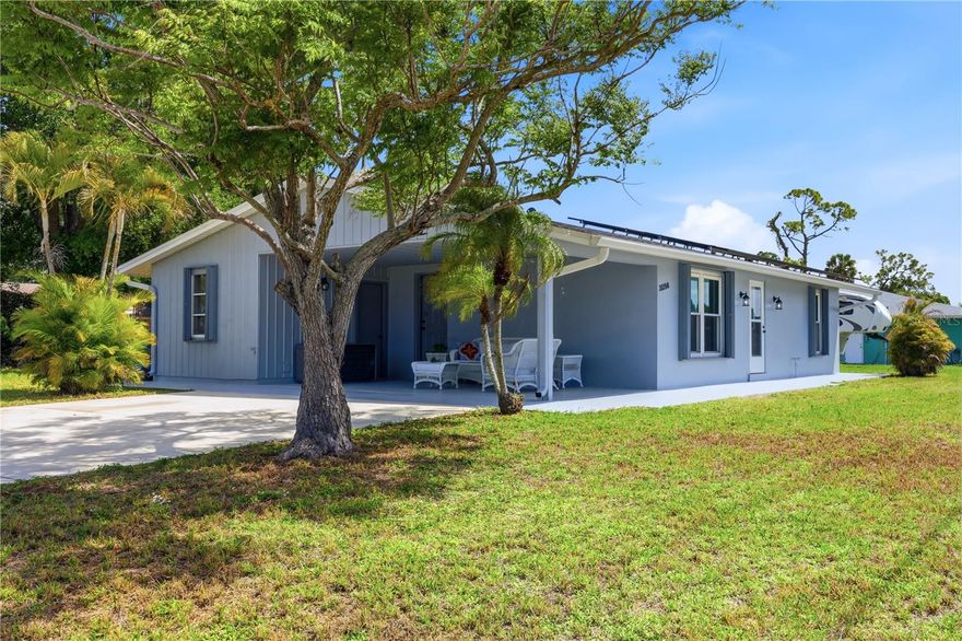 Welcome to your newly renovated & updated Florida retreat-where everything has been done for you! This move-in ready home offers peace of mind, modern style, exceptional value & freedom from HOA regulations, making it the perfect choice for year round living, a seasonal getaway, or an investment opportunity. Major system upgrades provide unmatched peace of mind, including: Newer Roof (2023), New HVAC system, complete with new ductwork & vents (2024), Whole Home Solar Panel System (2024) for energy efficiency & long term savings, New (larger) Septic System (currently awaiting permit approval), Exterior Doors & Storm Door replaced. With all of these boxes checked, getting a Homeowner's Policy will be a piece of cake (no easy feat, these days)!
Here you'll find Florida living at its best with convenient access to some of the area's most desiable destinations. Located just a short drive from Gulf Coast beaches like Englewood and Boca Grande, you'll have endless opportunities for sun, sand & water activities. Nearby, you'll also find shopping, dining, golf courses, parks and the popular Port Charlotte Beach Complex, offering fishing, boating and recreational amenities, like an Olympic size swimming pool! You're a short (and convenient) drive from Punta Gorda Airport, I-75 and Rt 41 shopping, as well. 
This home truly offers the rare combination of renovation, prime location & value, ideal for buyers looking for a turnkey property with no deferred maintenance. Seller's are motivated, so bring a beach bag & all reasonable offers!