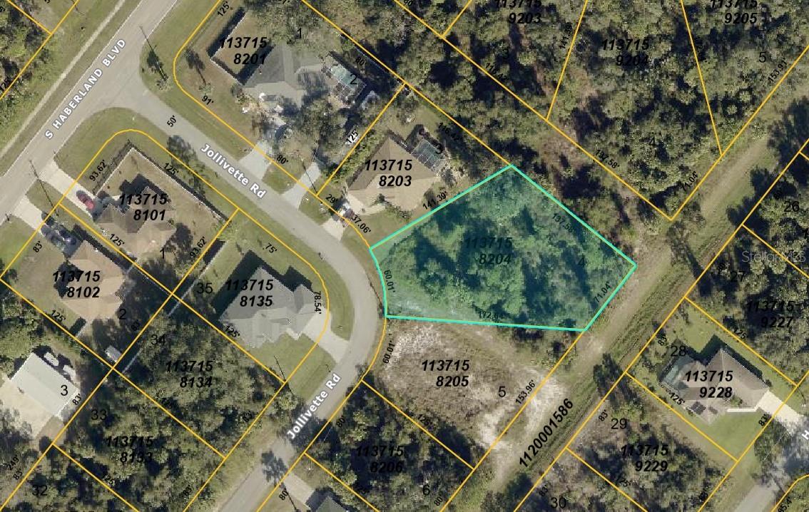 Lovely, almost half acre, oversized lot, larger than two standard lots, offers much more with a huge amount of privacy offered by the greenbelt and drainage area to the rear of the property (208'). The Haberland corridor is replete with attractive, newer homes and Jollivette is right in the middle of this huge, peaceful area that continues to develop very nicely. Nearby you have the shopping centers surrounding Price and Toledo Blade and you can head right up the road to the Toledo Blade exit of I-75. North Port offers many amenities and continues to add more. This property would be ideal for a larger home with an oversized garage, so come build your Florida dream home here!!!