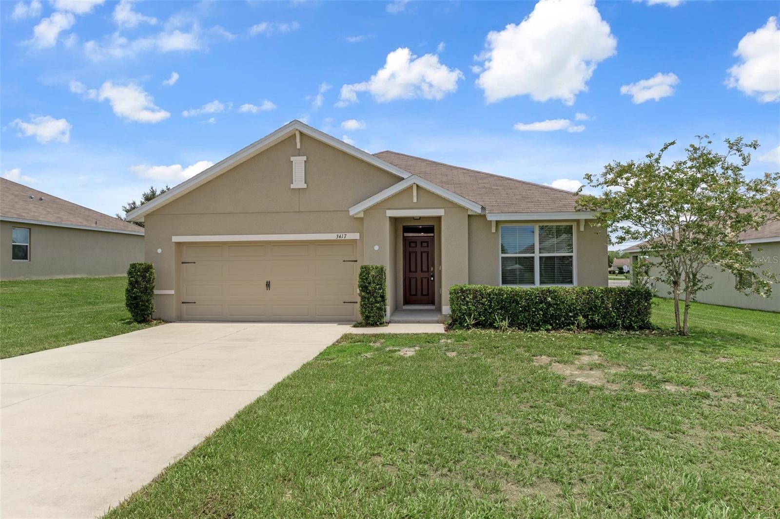 One or more photo(s) has been virtually staged. Tucked away on a quiet cul-de-sac, this beautifully maintained 3-bedroom, 2-bath home built in 2019 offers comfort, efficiency, and modern style—all in a peaceful neighborhood with low HOA fees. Enjoy fully paid solar panels for energy savings year-round. Inside, you’ll find a spacious open floor plan with luxury vinyl plank and tile flooring throughout—no carpet in sight. The heart of the home is the stunning kitchen, complete with a large island, walk-in pantry, and a brand-new dishwasher. All appliances stay, including the washer and dryer, making this home truly move-in ready. The primary suite offers comfort and privacy, while the split bedroom layout ensures space for everyone. Outside, a covered patio is perfect for barbecues, relaxing evenings, or entertaining guests. The home also includes a 2-car garage for convenience and extra storage. This one checks all the boxes—schedule your showing today!
