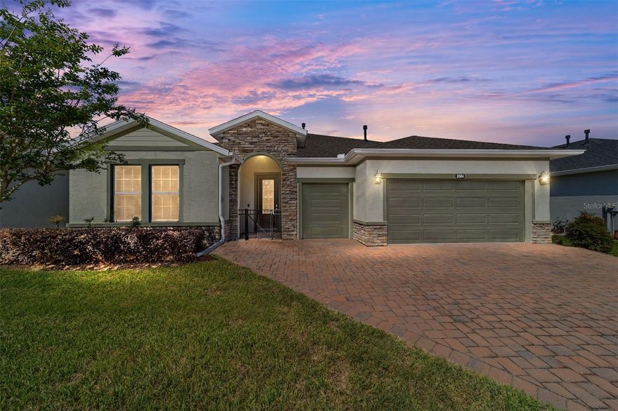 Welcome to this beautifully maintained home with fenced yard in the sought-after gated community of Ocala Preserve! This thoughtfully designed residence offers 2 bedrooms plus a versatile den/office, 2.5 bathrooms, and a 2 car plus golf cart garage—all within 2,017 square feet of comfortable living.
Step inside to find tile flooring throughout except for carpeting in the bedrooms for added comfort. The spacious open kitchen features granite countertops and a large center island with generous counter space. The living room, highlighted by a tray ceiling, flows seamlessly to the oversized screened lanai.
The primary suite offers a large walk-in closet, while the guest bedroom features its own private en suite. A dedicated den/office provides flexible space for working from home or hobbies, and the indoor laundry room adds convenience. Gas dryer and freezer convey; washer does not.
Enjoy the best of Florida living in Ocala Preserve, where resort-style amenities meet everyday comfort. Don’t miss your opportunity to call this home! 3D Tour and Floorplan available upon request.