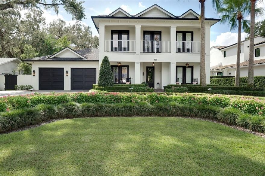 This fabulous Parade of Homes Winner was used as a second home only lived in one day a week!  This timeless traditional pool home is situated on a quiet cul-de-sac street in the heart of Winter Park minutes to Park Avenue’s shopping & restaurants. This custom home beautifully blends traditional architectural style & transitional design elements. As you enter this fabulous home you notice the open living room which would be a perfect display for your baby grand piano or quiet retreat for reading. The private downstairs guest suite would also make a perfect home office. The open-concept floor plan features an expansive gathering room w/ cozy fireplace, impressive wood beam ceilings, beautiful French doors as well as informal dining. The amazing gourmet kitchen opens to the gathering room & features an over-sized island, Subzero & Wolf stainless steel appliances, Wellborn Custom Cabinetry, quartz & granite countertops, a wine bar, custom automated lighting & glass enclosed wine room. The owner’s retreat has a soothing spa-like bath w/ soaking tub, custom automated lighting & oversized shower.  There is a spacious walk in closet w/ 2nd large walk in closet/flex space that leads to a the first floor laundry room. Upstairs are three bedrooms each w/ en-suite bathrooms. Also upstairs is a bright & airy bonus room featuring coffered ceilings, a wet bar & additional laundry space.  The covered balcony has views of Lake Maitland. You will enjoy entertaining in your outdoor living space featuring a covered lanai, summer kitchen, sparkling pool, spa &  fabulous covered cabana w/ fireplace. Current owner added additional upgrades:  Custom lighting, Security System, Surround Sound, Plantation Shutters, Custom Window Treatment, Electronics, TVs & More.  This is a show stopper!