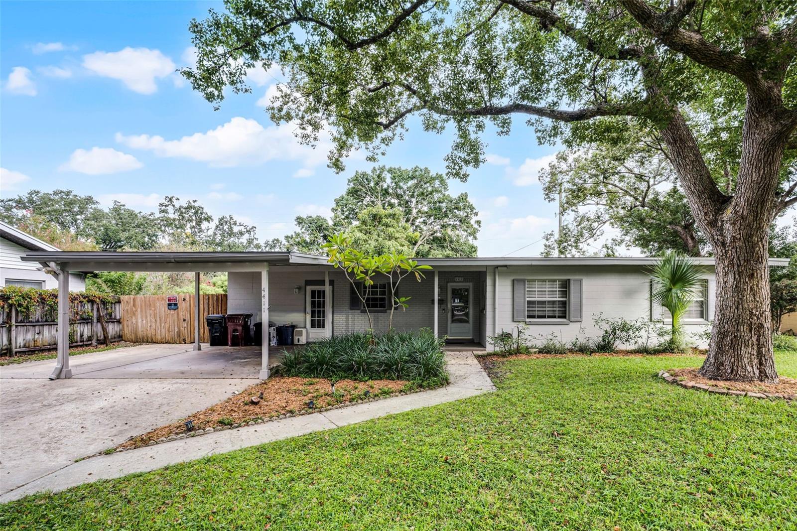 Fantastic location! This home is filled with natural light, offering a welcoming space to gather, entertain, and enjoy everyday living. The bright Florida/bonus room is under central A/C, adding extra comfort and versatility. Terrazzo floors bring charm and character, while the spacious mudroom/laundry/pantry provides additional storage and a convenient second entrance from the carport. With no HOA and a roof less than 10 years old, this property is a great opportunity for a DIY enthusiast or investor looking for a fixer-upper to make their own.
