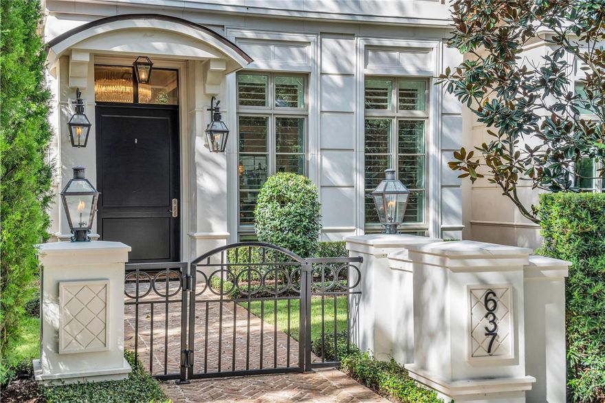 A refined, custom brownstone with an exclusive Park Avenue address, offering an unparalleled Winter Park lifestyle enhanced by the finest designer selections throughout. The timeless brick elevation and expansive windows evoke the charm of a favorite city street while preserving the tranquility of this sought-after setting. This three-story townhouse offers 4,237 square feet of thoughtfully designed living space, featuring three en-suite bedrooms, three full baths, two half baths, and a private elevator. Offered fully furnished for the most discerning buyer, the residence welcomes you through a hand-forged iron gate, gas lanterns, and a brick walkway. The open living, dining, and kitchen areas are ideal for entertaining and flow seamlessly to a private open-air courtyard filled with natural light. Custom lighted built-ins with glass shelving, an entertainment bar, and an antique glass entertainment center with sliding doors allow the space to beautifully showcase art or conceal the television. Designer window treatments include exquisite drapery and plantation shutters, complemented by beautiful backsplashes, countertops, fine wallpaper, and detailed trimwork throughout. An exquisite lighting package features designer fixtures and ambient lighting. The chef’s kitchen is equipped with Wolf and Sub-Zero appliances, a center island with ample prep and serving space, and a walk-in pantry, blending perfectly with the dining area and courtyard for effortless entertaining. The private primary suite is appointed with a morning station, dual closets, and a luxurious bath featuring floor-to-ceiling windows, double marble vanities, a spacious glass-enclosed steam shower, and a luxury bathtub. The intimate third-floor rooftop terrace offers a gathering space and exterior half bathroom for convenience. Additional features include a Control4 home automation system, an upscale air-conditioned garage with ceiling storage and custom cabinetry, newer third-floor HVAC and condenser, newer mini-split in the upstairs exterior bath, three-story block construction with soundproof floors, five AC units, and three tankless gas water heaters.