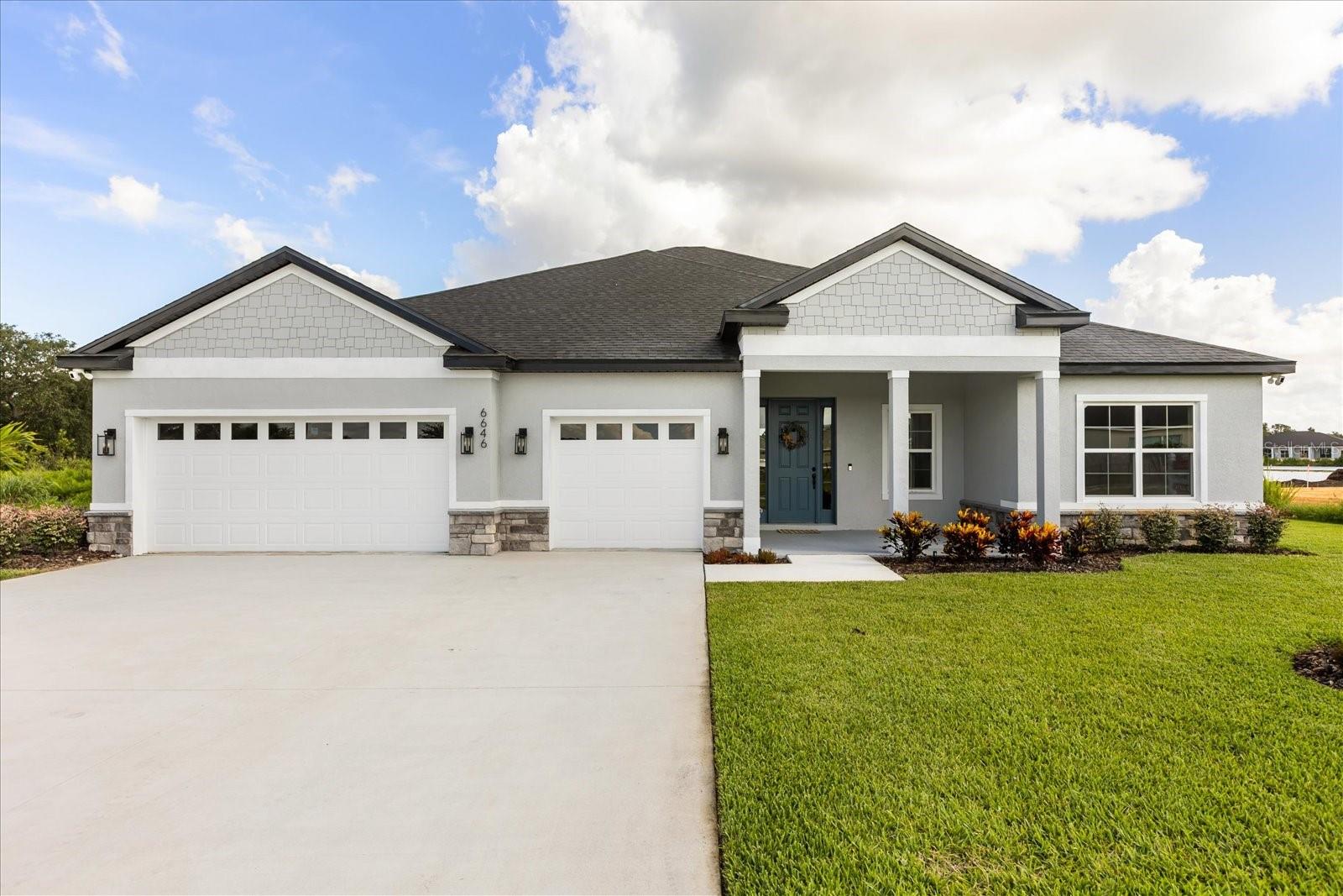 Stunning Builder’s Model Home Loaded with Upgrades! This beautifully crafted 4-bedroom, 3-bath home with a spacious 3-car garage is a showcase of exceptional design and luxurious features. Soaring high-volume ceilings and thoughtfully selected finishes create a bright, open, and elegant living space. The gourmet kitchen comes fully equipped with all appliances and is perfect for entertaining. Enjoy peaceful pond views from your beautiful homesite in the highly desirable Sun ’n Lake Estates. This is a rare opportunity to own a model home with all the bells and whistles—move-in ready and absolutely gorgeous!