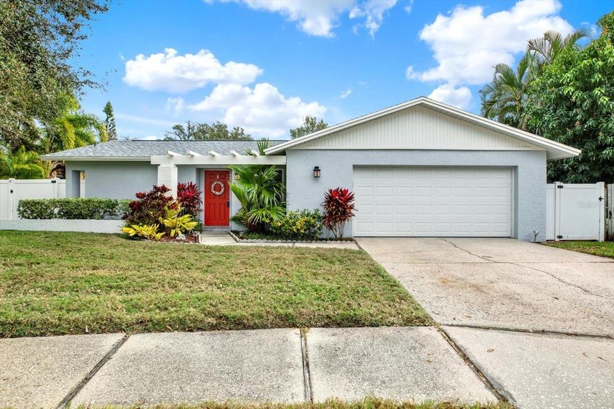 Welcome to this beautifully remodeled 4-bedroom, 2-bath home situated on a pie-shaped lot on the end of the cul-de-sac in the desirable Rustic Pines neighborhood of Seminole, Florida. This move-in-ready residence offers a split floor plan and an inviting open-concept design, creating a perfect balance of privacy and spacious living. The interior has been thoughtfully updated with luxury vinyl flooring throughout, new interior doors, paint, and trim. The stunning UPDATED KITCHEN is the heart of the home, featuring quartz countertops, solid wood cabinetry, high-end finishes, new stainless steel appliances and soft-close doors and drawers—ideal for both everyday living and entertaining. Step outside to enjoy true Florida living with a sparkling pool that has been meticulously maintained and a large backyard, providing plenty of space for outdoor gatherings, and relaxation. In addition, the exterior of the home has been beautifully landscaped. Other features include a large driveway with room for 4 cars, a 2-car garage, 2 sump pumps and a central location in unincorporated Pinellas county, a NON-FLOOD ZONE, offering both convenience and peace of mind. The home was completely remodeled within the last year which includes a NEW ROOF (2025) new electrical panel (2025) and new water heater (2025). Located close to shopping, dining, and just minutes from Gulf beaches, this exceptional property combines comfort, style, and a prime location. Schedule a showing today!
