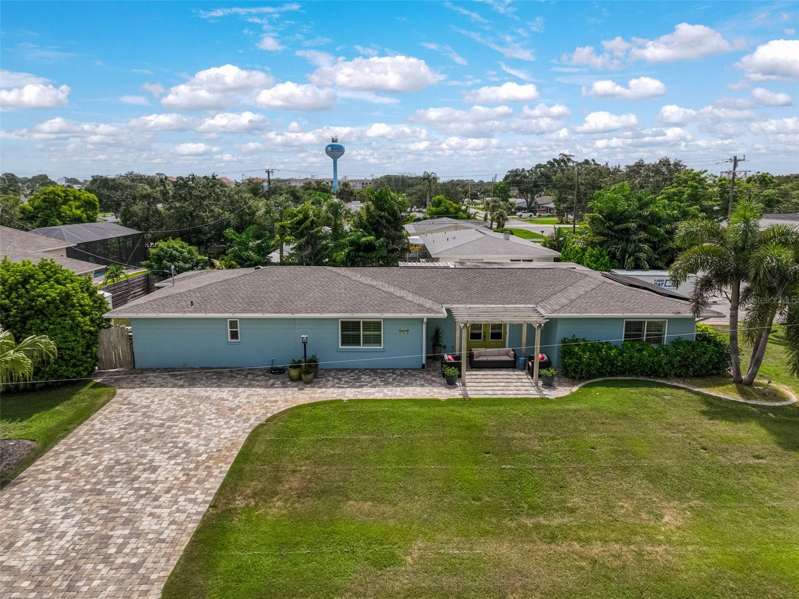 Updated spacious Venice Island home. Located in an X zone and No Flooding or Hurricane damage! The location is why you want to be here: Walking distance to the Venice Fishing Pier and Famous SHARKY"S Restaurant; 5-minute bike ride to Downtown Venice; less than half a mile to the BEACH. Enjoy the many cultural activities on the Island like the Venice Performing Arts Theatre, Venice Library, Venice Art Center and Gallery, and the Venice Community Center. Weekend Farmer’s Market and numerous outdoor festivals and downtown events to keep you entertained. Close to highly rated schools on the Island so kids can ride their bikes: Venice High School and elementary school, Student Leadership Academy, St. Mark’s Episcopal, and Epiphany Cathedral. Floor plan allows you to bring the generations, large family, or have lots of guest and hobby space. Remodeled and updated to include two primary en suite bedrooms with walk-in closets, three and a half baths, kitchen with over-sized granite bar, dual zone AC system, new plumbing, new light coastal luxury vinyl flooring, new baseboards, updated fans, freshly painted interior and more. Outside there is an oversized 9 ft deep salt water resurfaced heated pool, outdoor tiled hot and cold shower, 16 x 20 outdoor storage building, irrigation system, large driveways in the front and side yard, pavered front and back patios, and all windows have been replaced. So many money saving features in this home! Owned solar panels keep the power bill for this large home under $50 a month. Don’t pay toy storage fees; the two large driveways allow boat and/or RV parking. Enjoy No HOA fees or restrictions. There is so much to love about this home and area. Schedule your private showing now.