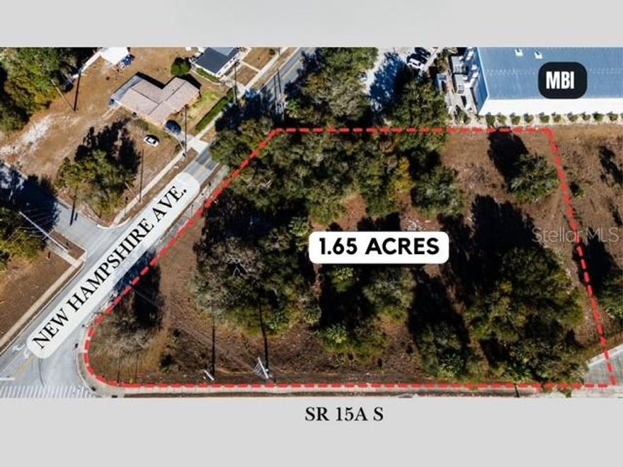Great business opportunity to purchase these highly visible lots.  This is one of 2 lots available. The adjacent/contiguous lot is available for $454,900 and is 1.74 +- acres.  Purchase both lots together for $874,900. Perfect for small strip center/plaza for various retail and services in high traffic corridor.  This lot is at the corner of West New Hampshire Ave and SR15A. The zoning is B-4C which permits a wide variety of uses.  The contiguous lot is at the corner of W Beresford Road and SR15A.