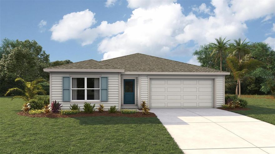 Under Construction. The Lakeside is a beautiful five bedroom, three bathroom home with an open-concept floorplan. Discover the blend of comfort and functionality as you enter the heart of this home. The kitchen overlooks the great room leading outside to the patio. Cooking in this kitcen is a breeze with a large  kitchen island, quartz countertops, and stainless-steel appliances, including a range, microwave, and built-in dishwasher. Nearby the great room is the primary bedroom with a large ensuite bathroom featuring a spacious walk-in closet, linen closet and double vanity with quartz countertops. Bedrooms 2 and 3 share a full bathroom nearby the dining room, while bedrooms 4 and 5 are located near the front of the home and share the third full bathroom. The Lakeside is complete with a state-of-the-art smart home system. Pictures, photographs, colors, features, and sizes are for illustration purposes only and will vary from the homes as built. Home and community information including pricing, included features, terms, availability and amenities are subject to change and prior sale at any time without notice or obligation. CRC057592.